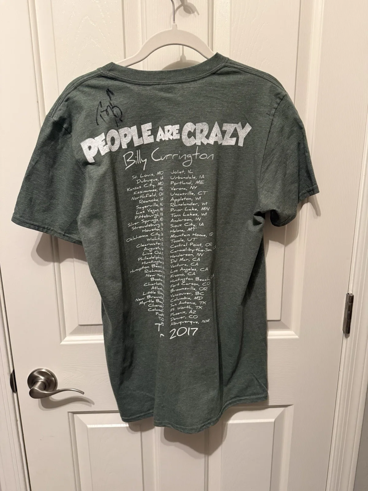 Autographed Billy Currington 2017 Tour Shirt, image 4