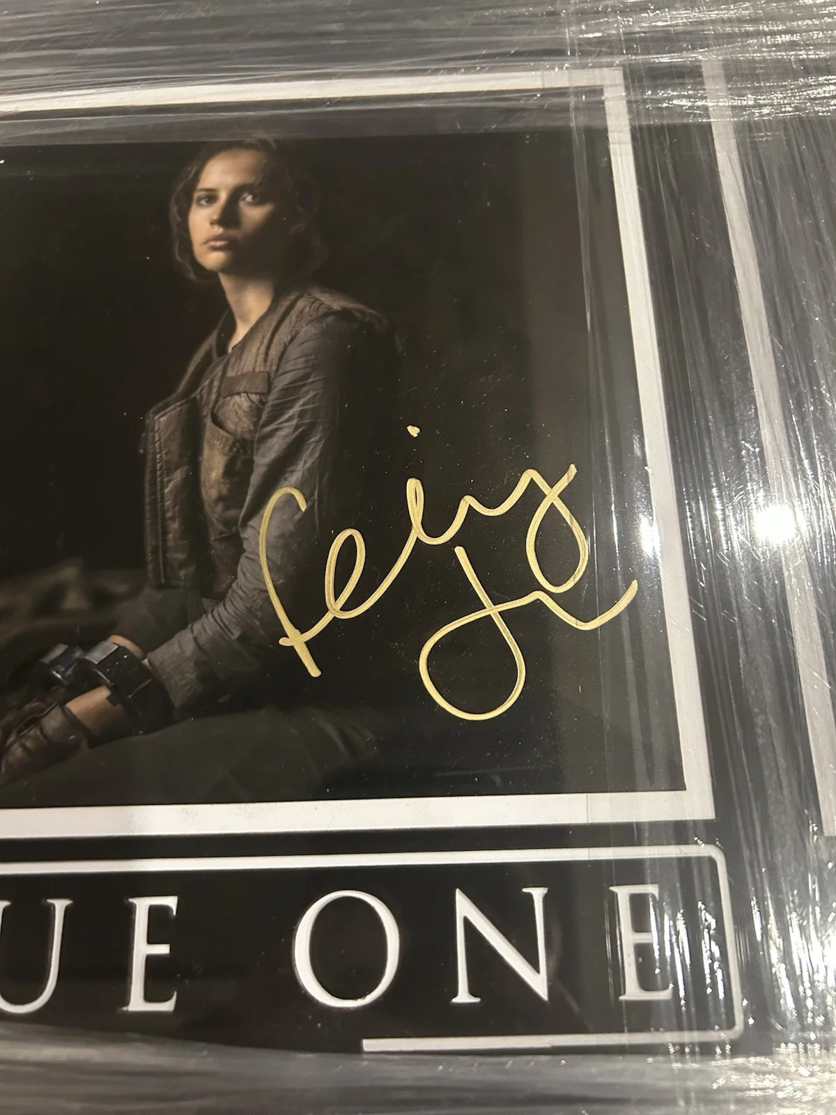 Felicity Jones Signed 8x10 Photo Frame STAR WARS ROGUE ONE Jyn Erso SWAU Auto, image 2