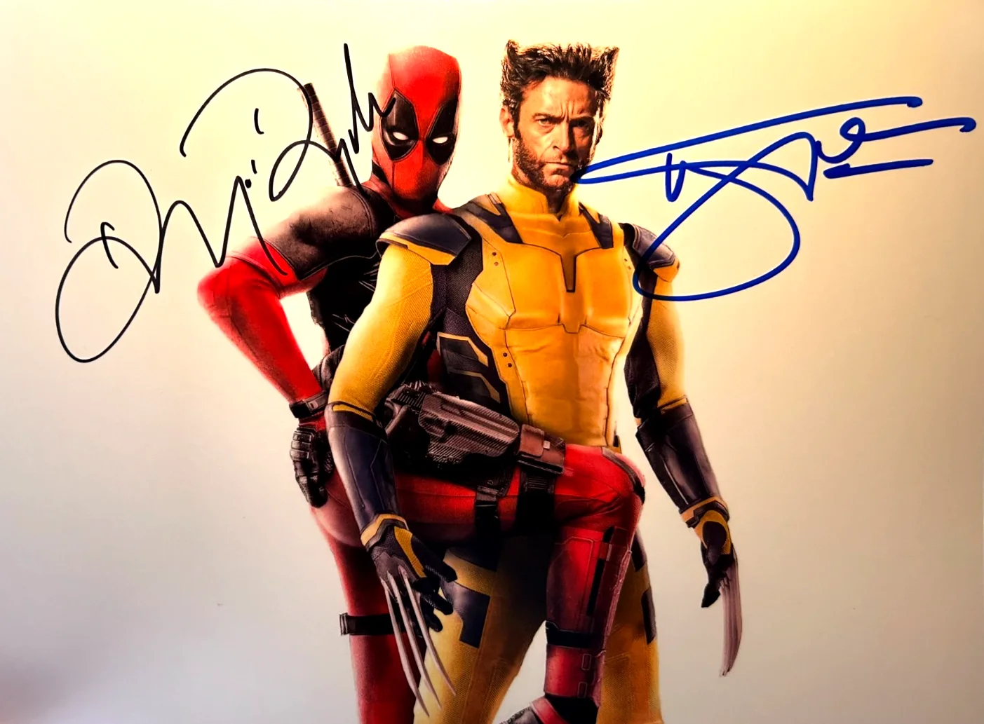 Ryan Reynolds, Hugh Jackman — DEADPOOL: Signed REYNOLDS & JACKMAN 8x10" Authentic Original Autographs w/COA, image 3