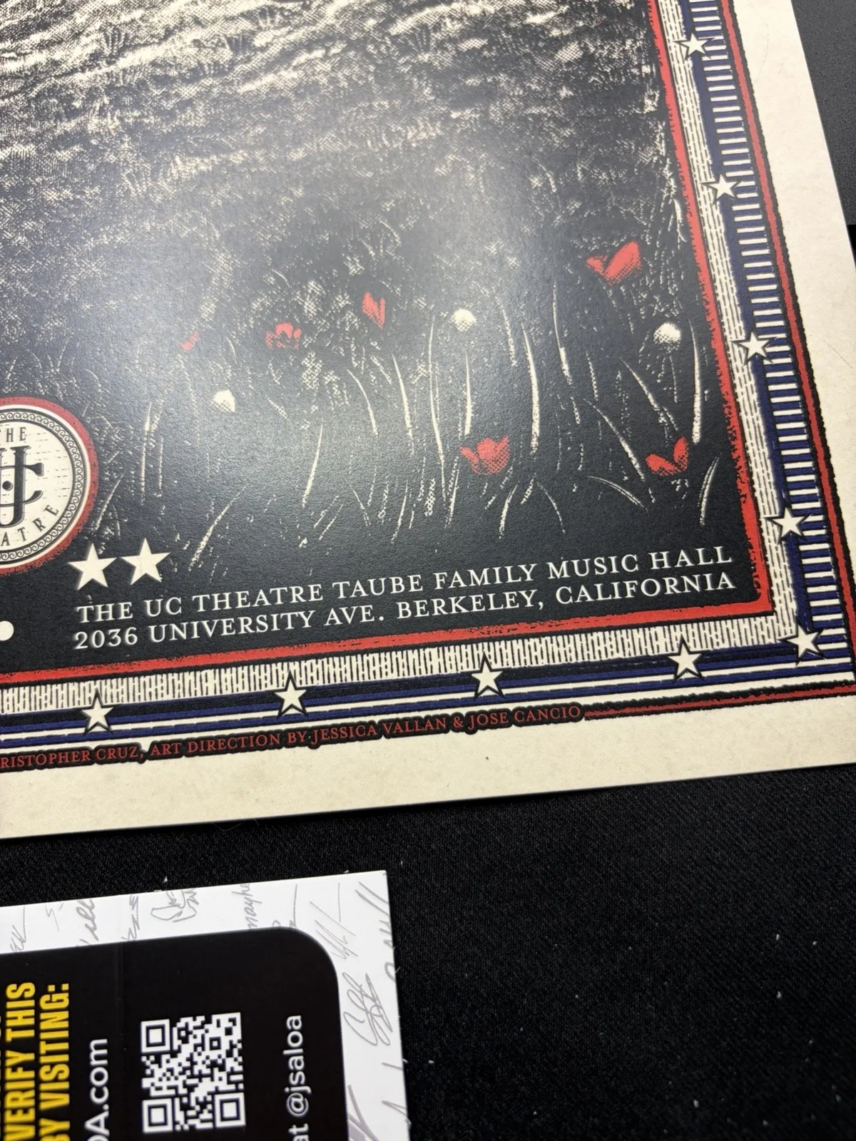 Jesse Welles signed 2026 PosterThe UC Theater Berkeley CA . Guest Joan Baez JSA, image 4