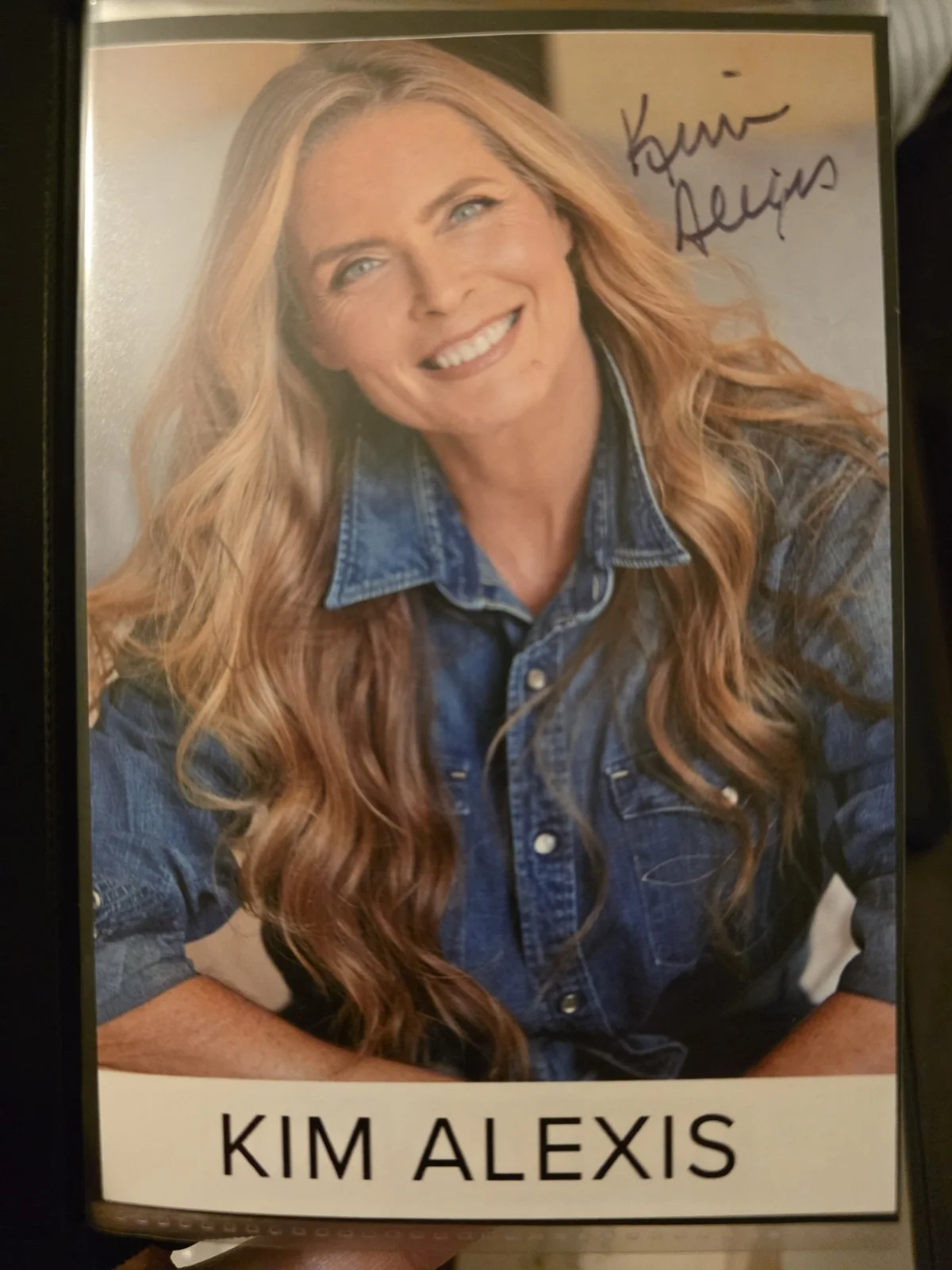 Kim Alexis — Kim Alexis Signed 4x6 Photo 1980s Supermodel Autograph