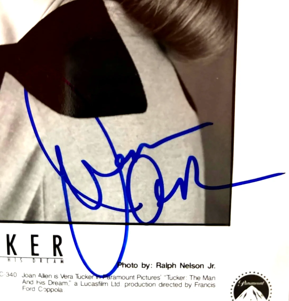 Joan Allan — JOAN ALLAN SIGNED AUTOGRAPHED 8X10 TUCKER PUBLICITY PRESS PHOTO RARE PSA COA, image 2