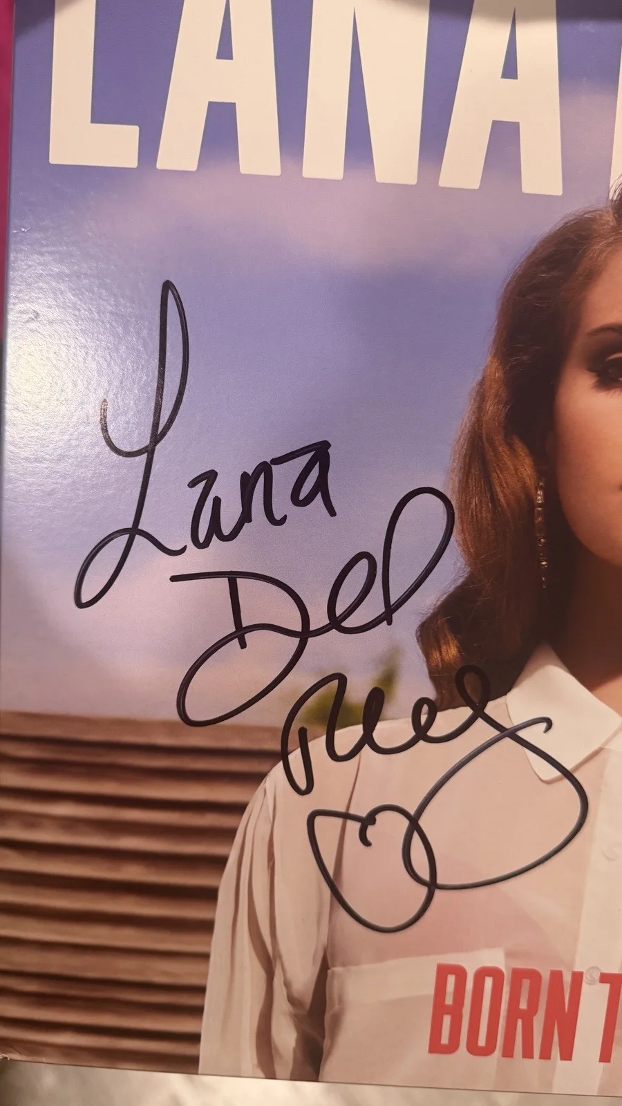 Lana Del Rey Born To Die Signed Autographed Record with a heart ❤️/ Album Cover, изображение 2