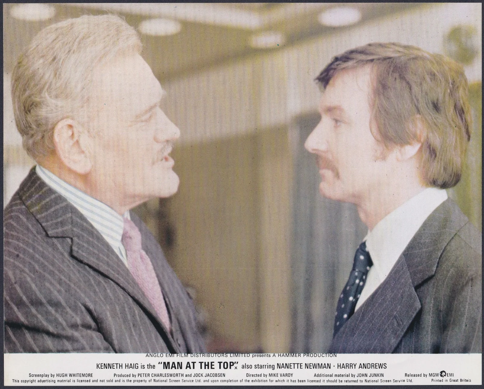Man at the Top 8x ORIGINAL UK FOH Lobby Cards Kenneth Haig HAMMER 1973, изображение 4
