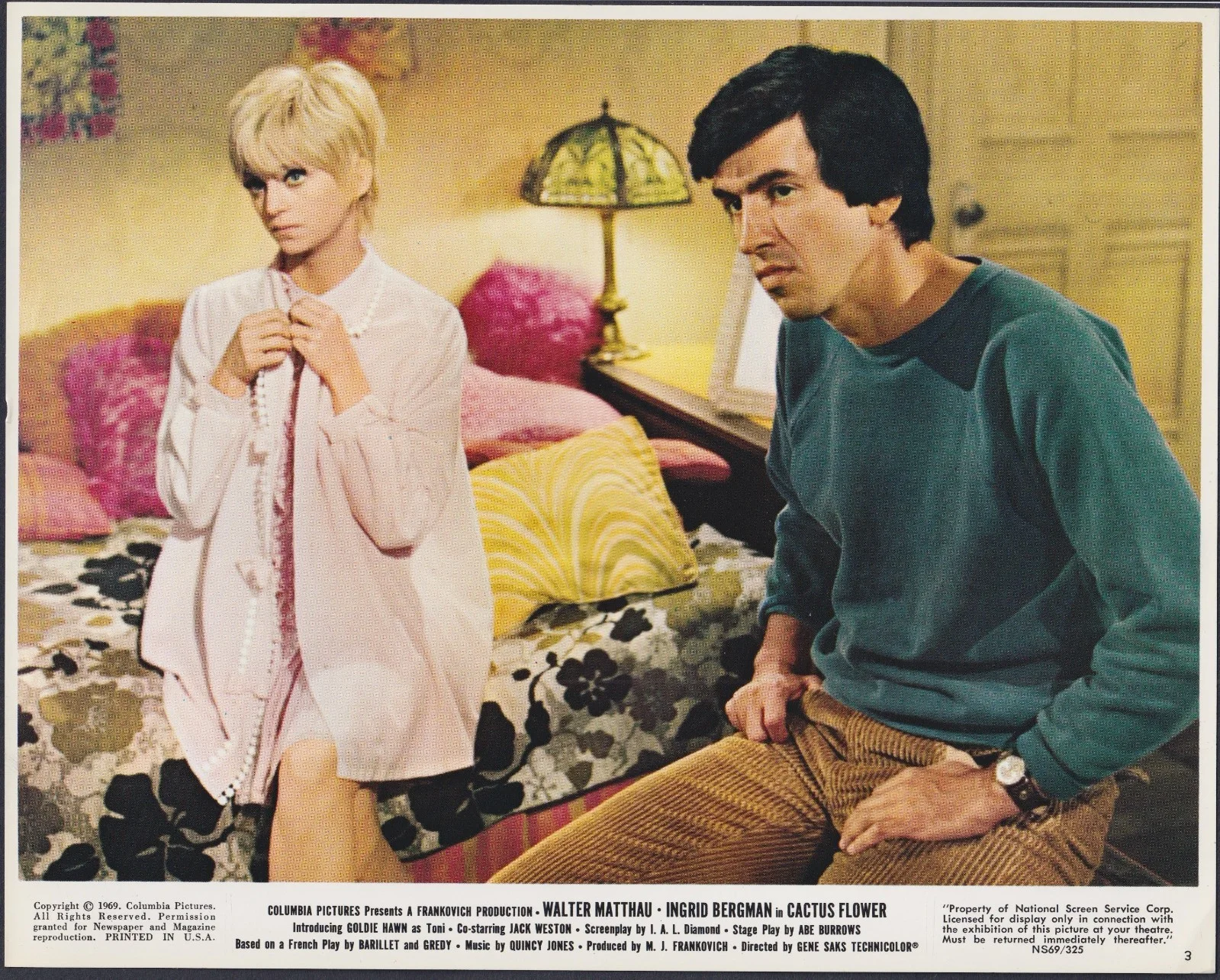 Cactus Flower 8x ORIGINAL UK FOH Lobby Cards Ingrid Bergman Goldie Hawn 1969, изображение 5