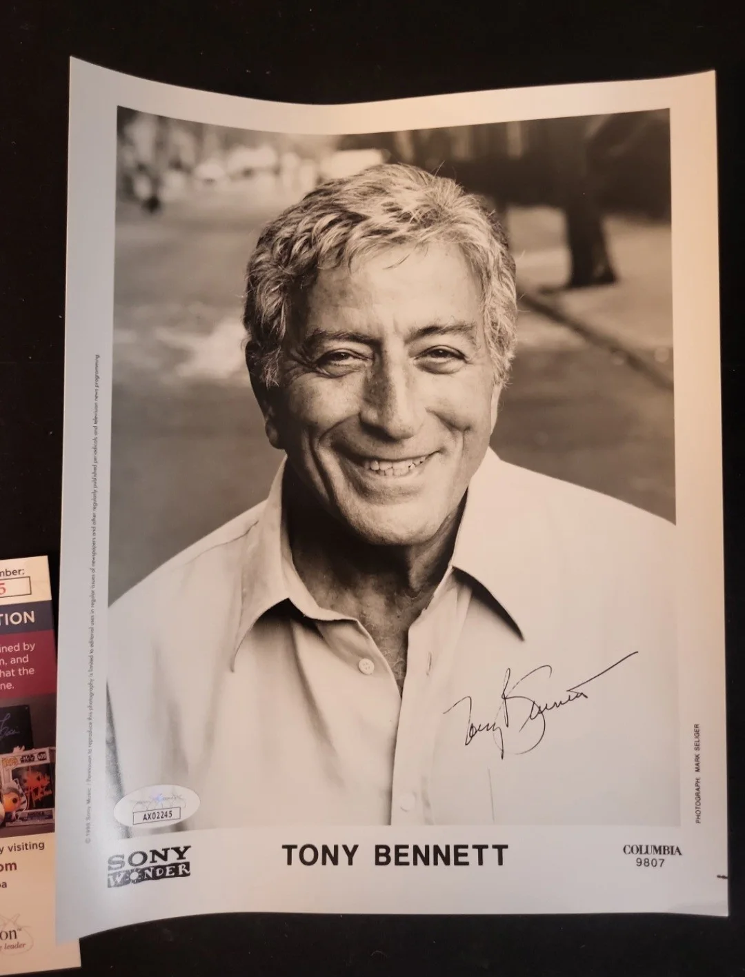 Tony Bennett Signed Promotional Photograph, JSA Authenticated, image 4