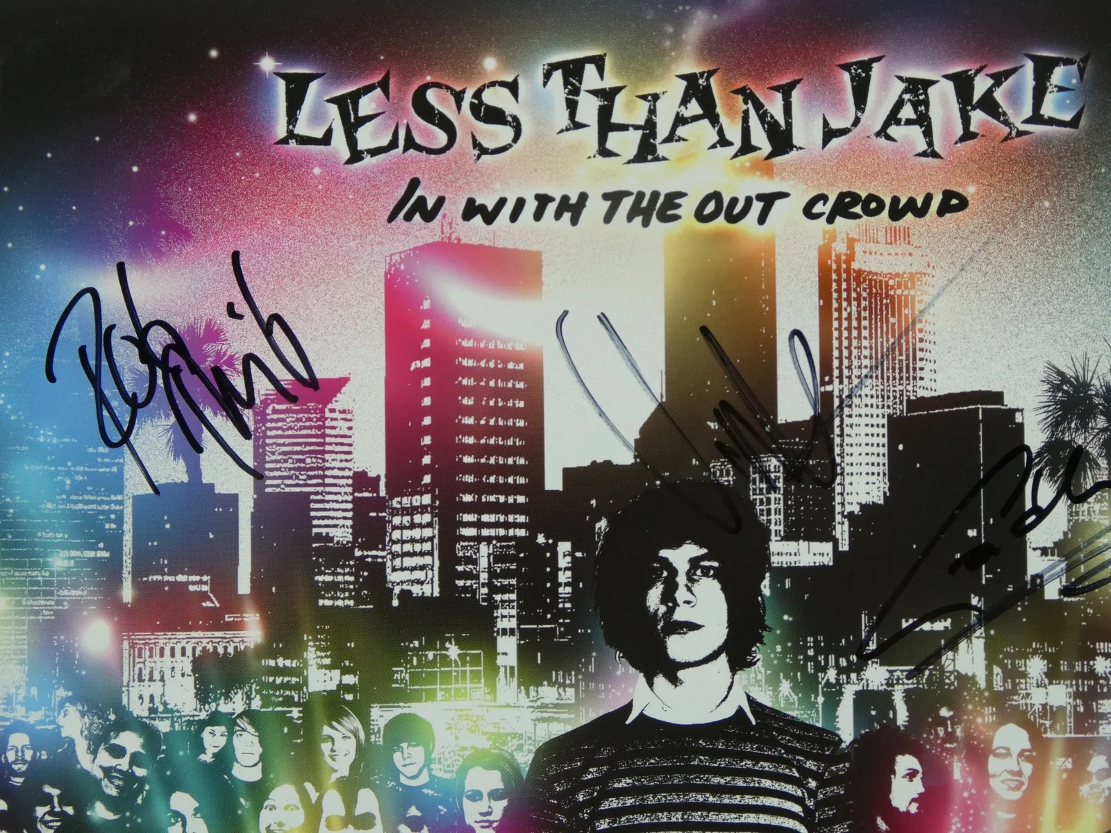 Less Than Jake Signed Album Flat 12x12 In With The Out Crowd Autographed, изображение 2