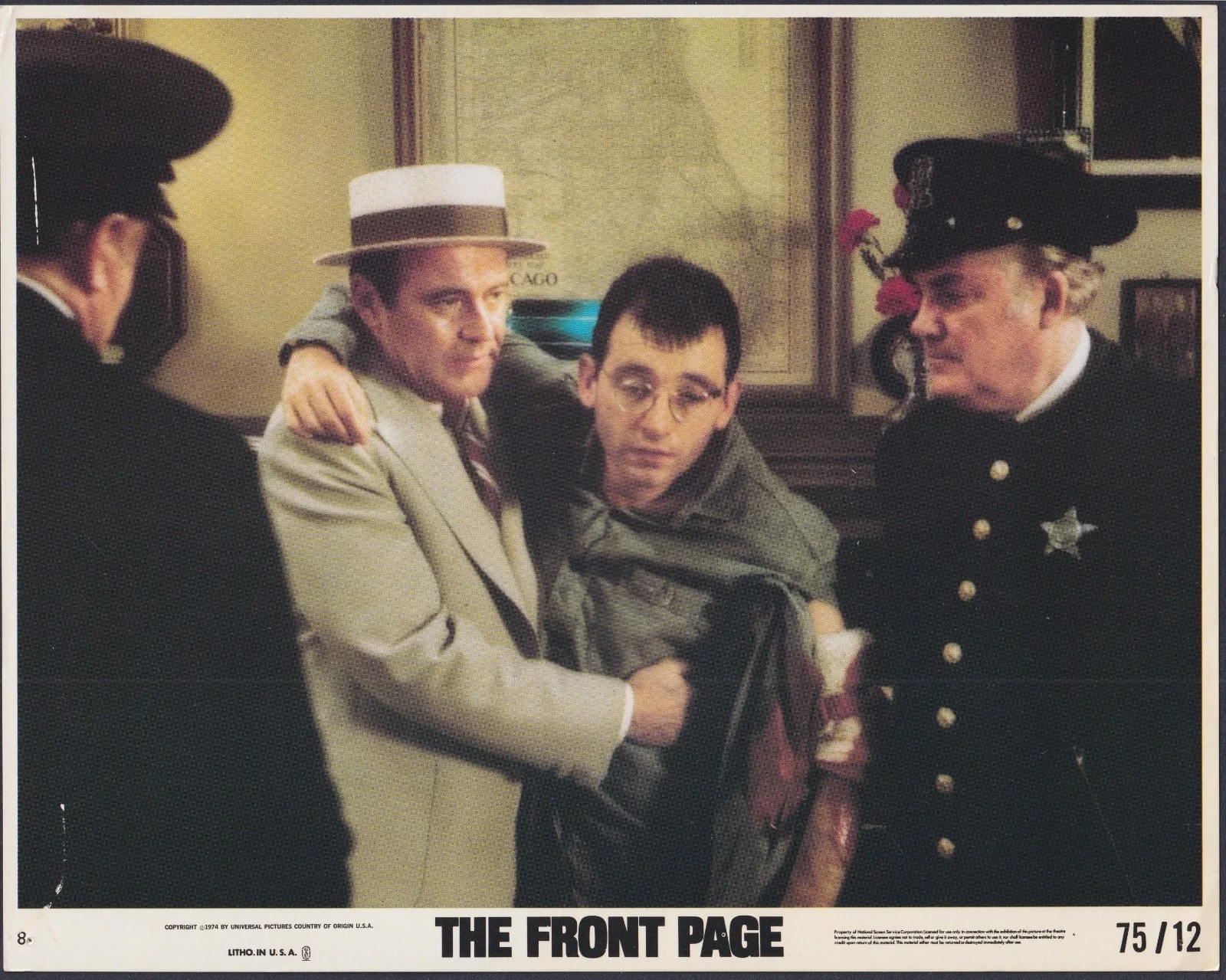 The Front Page 8x ORIGINAL UK FOH Lobby Cards Jack Lemmon Walter Matthau 1975, изображение 3