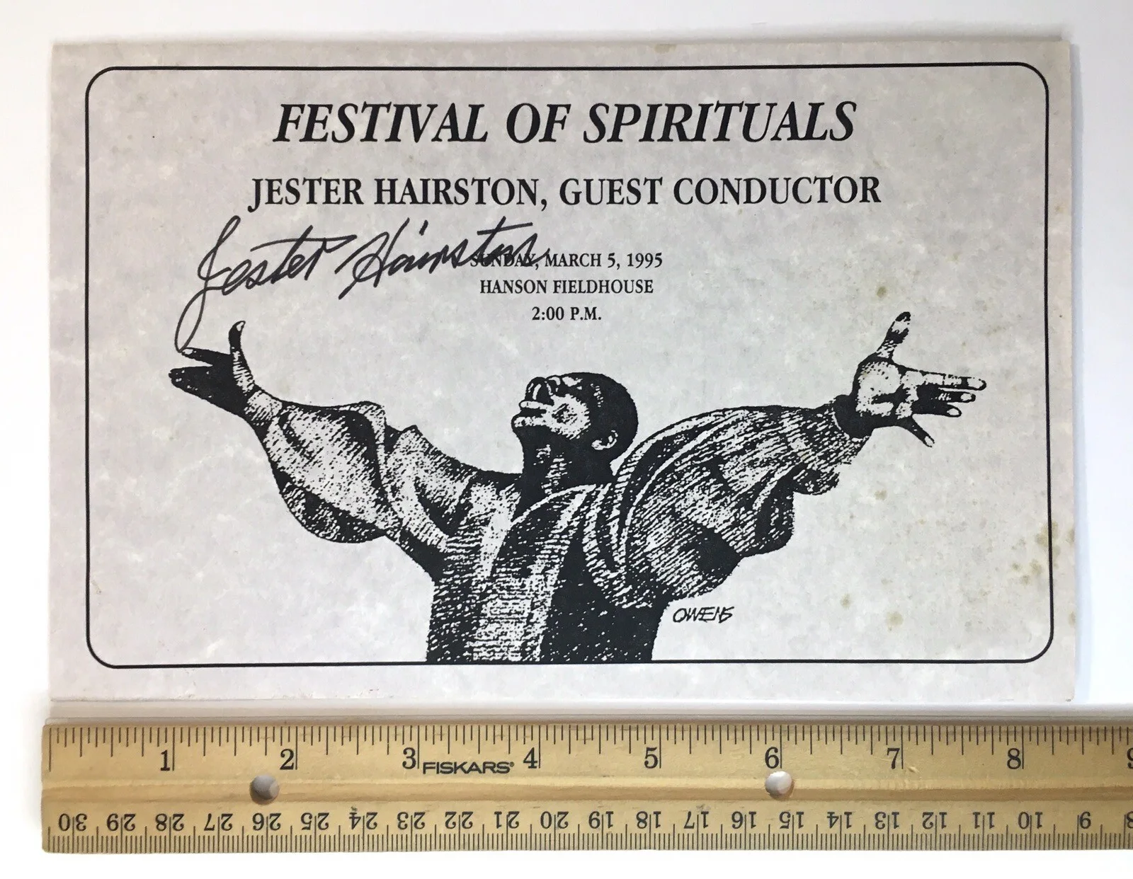 Festival of Spirituals Jester Hairston Signed Program March 1995 Guest Conductor, изображение 2