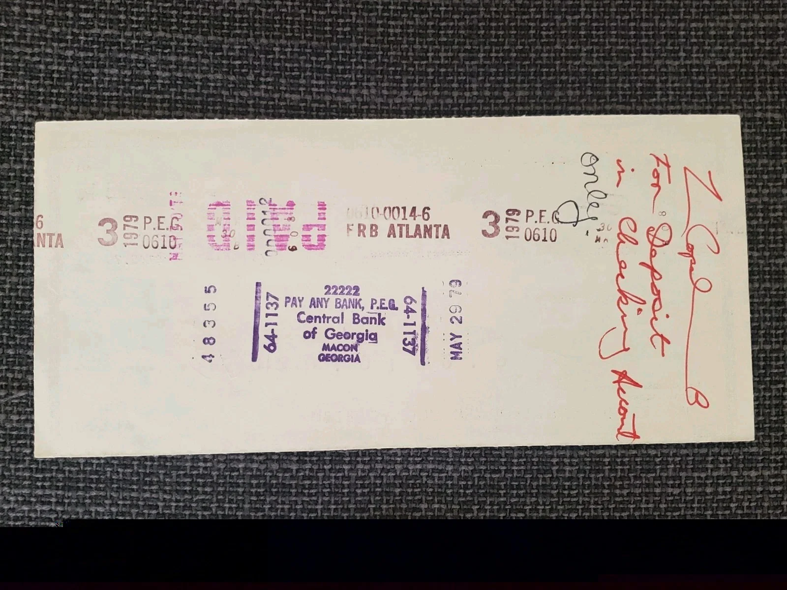 THE POLICE Manager IAN COPELAND Cheque - SIGNED - RARE, изображение 2