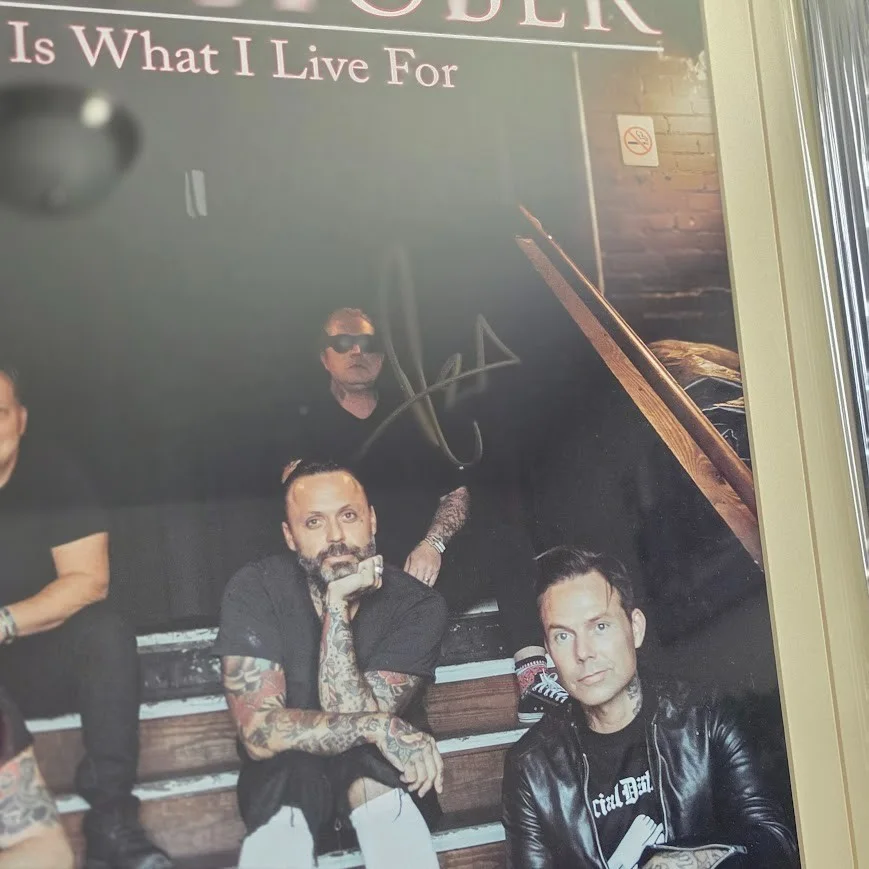 Blue October — Blue October signed poster This is What I Live for JSA Certified COA Framed, image 2