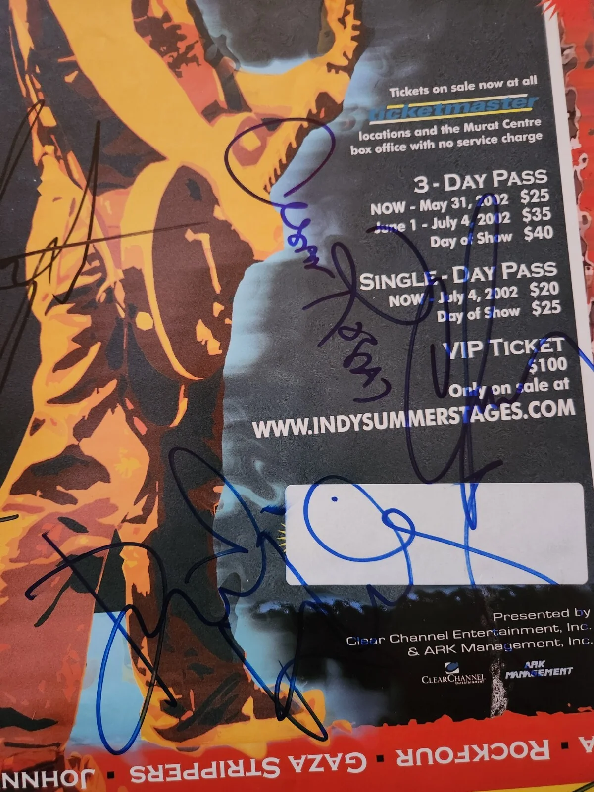 Los Lobos Autographed Poster 2002 Indianapolis Dead & Company, изображение 3