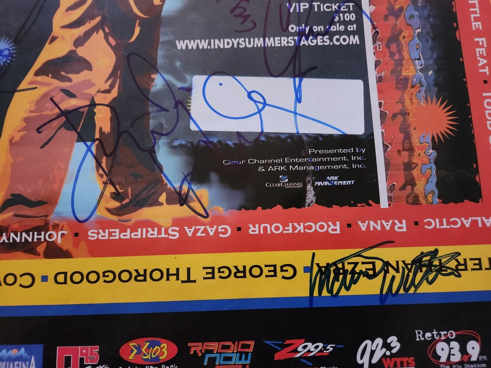 Los Lobos Autographed Poster 2002 Indianapolis Dead & Company, изображение 4