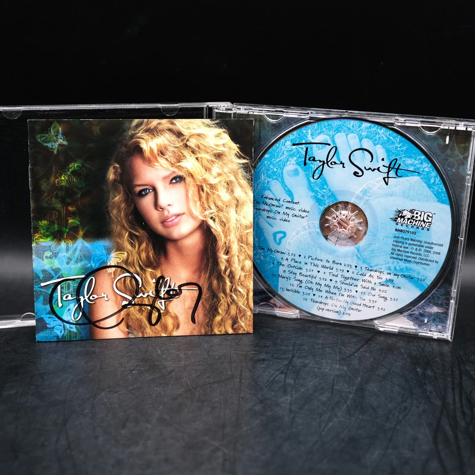Taylor Swift Signed Self-Titled Debut 2006 2008 CD Autograph Red TTPD ERAS, image 2