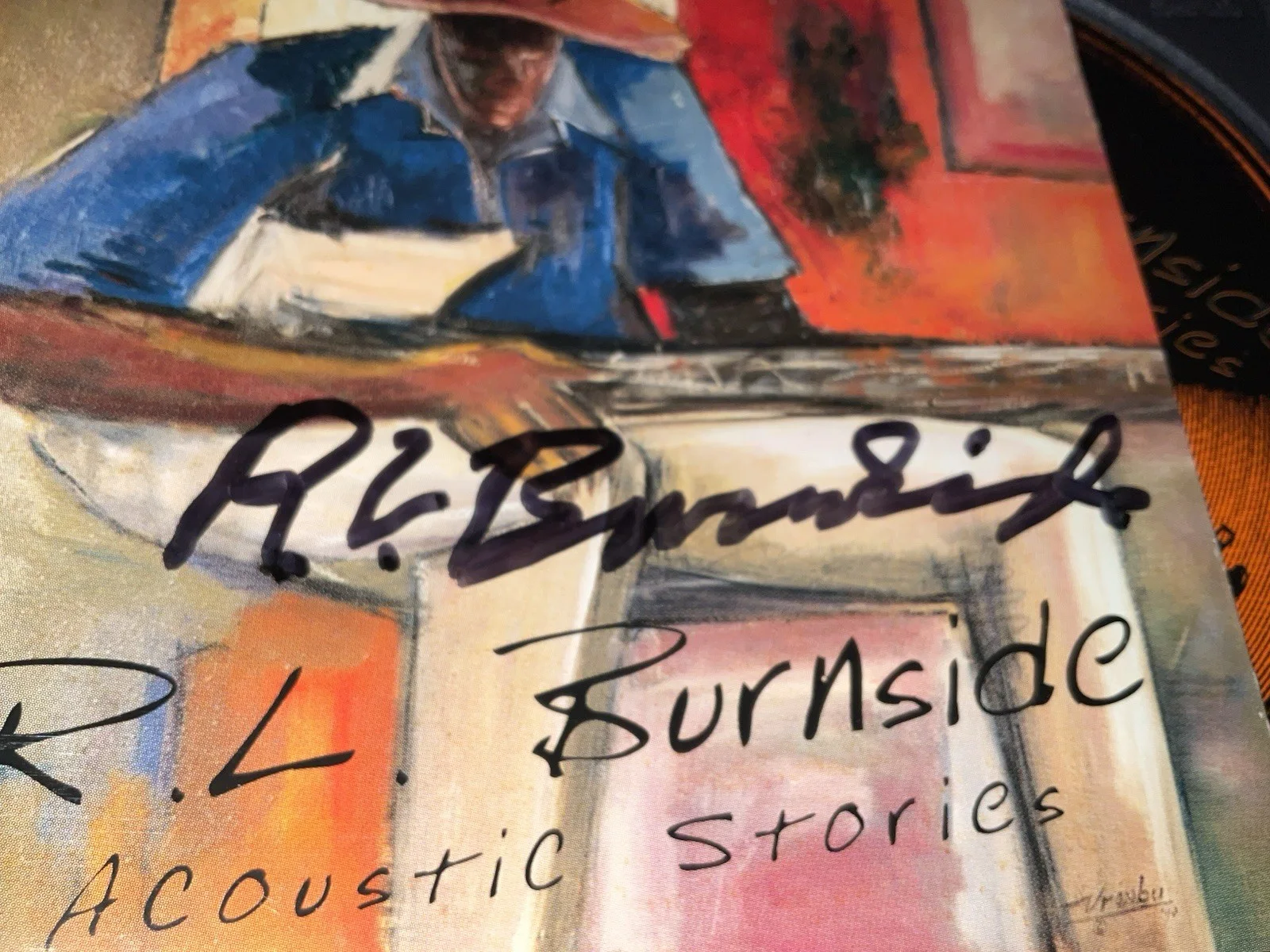 R.L.Burnside Signed Acoustic Stories Cd Cover Mint Rare, image 4
