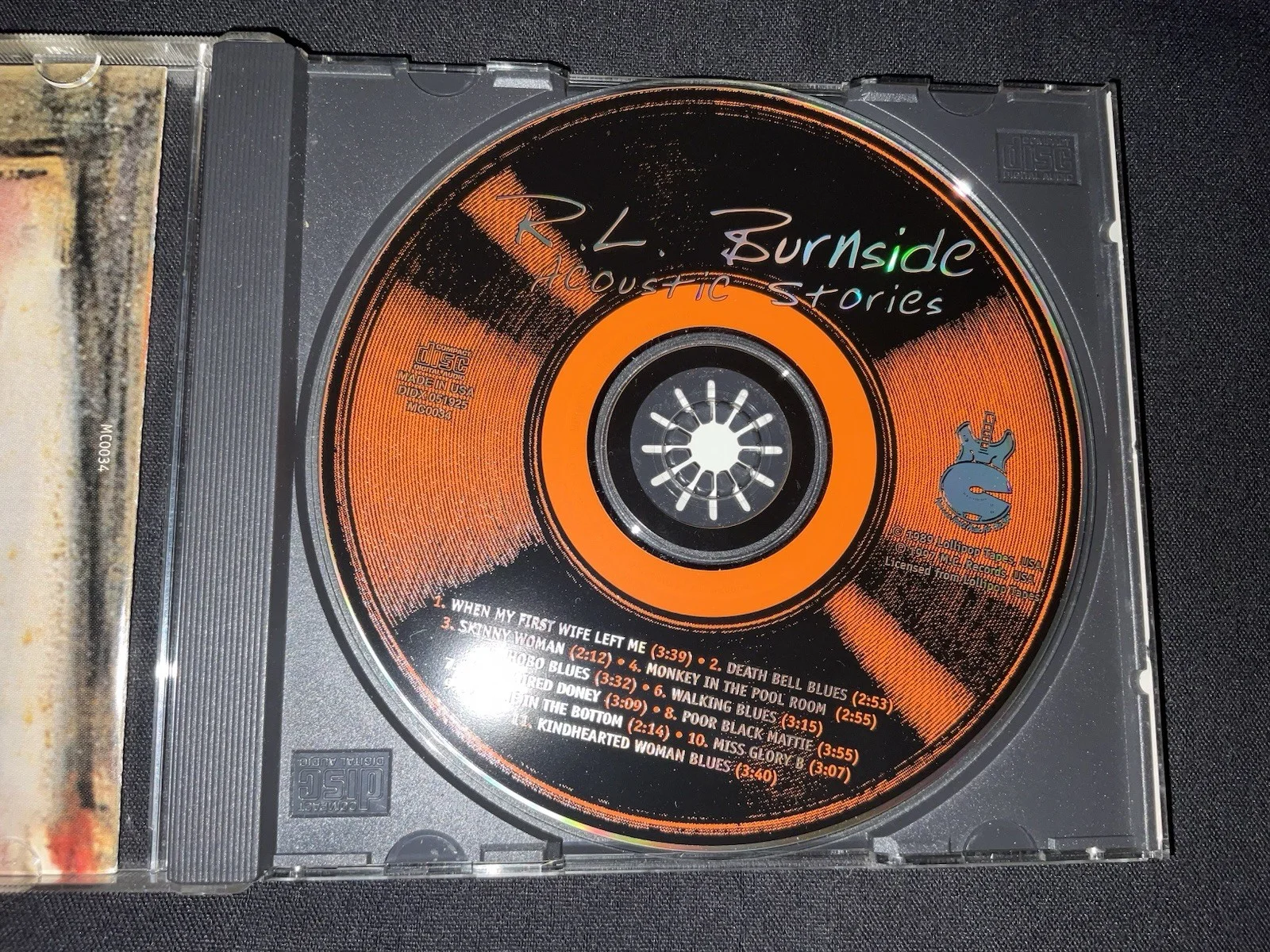 R.L.Burnside Signed Acoustic Stories Cd Cover Mint Rare, image 5