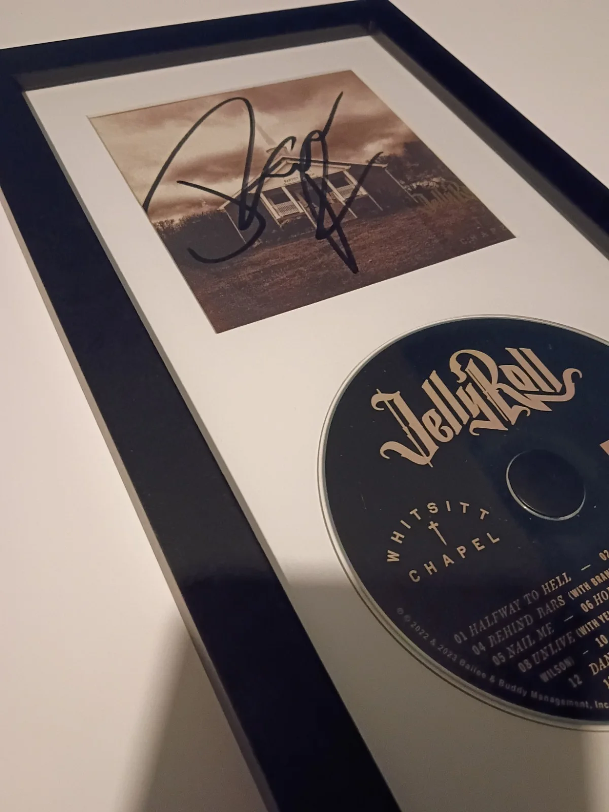 Jelly Roll Whitsitt Chapel Signed CD Studio Framed, image 3