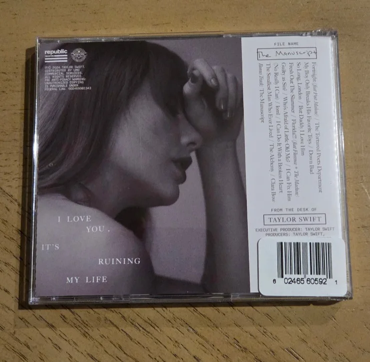Taylor Swift The Tortured Poets Department CD SIGNED Insert TTPD, image 3