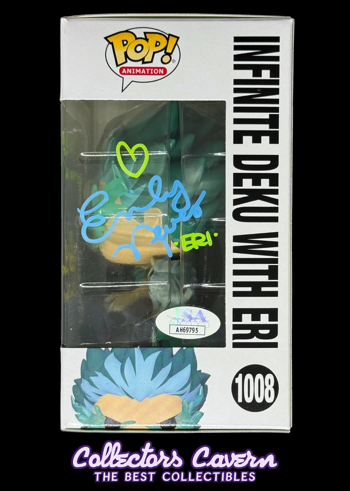 Justin Briner, Emily Neves — Justin Briner & Emily Neves Signed Funko POP My Hero Infinite Deku with Eri JSA, image 4