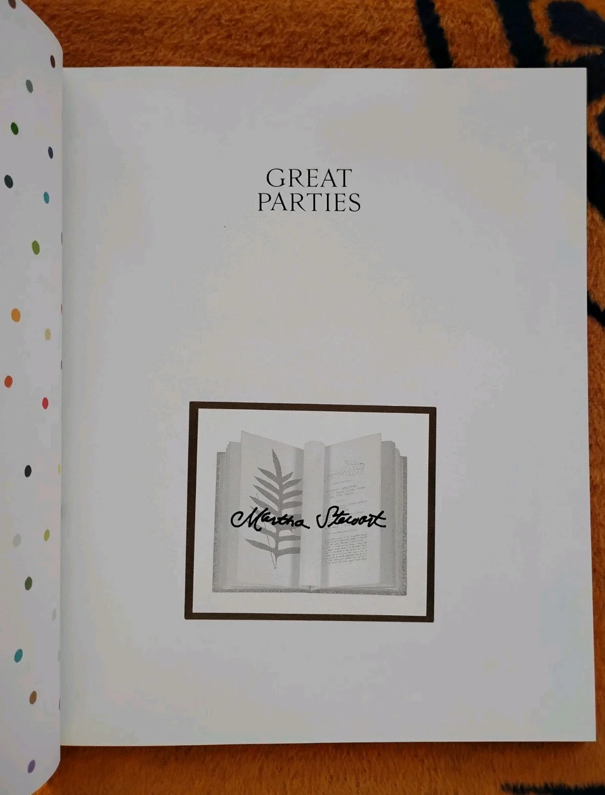 Martha Stewart — Martha Stewart Signed Great Parties Recipes Menus & Ideas For Perfect Gatherings, image 3
