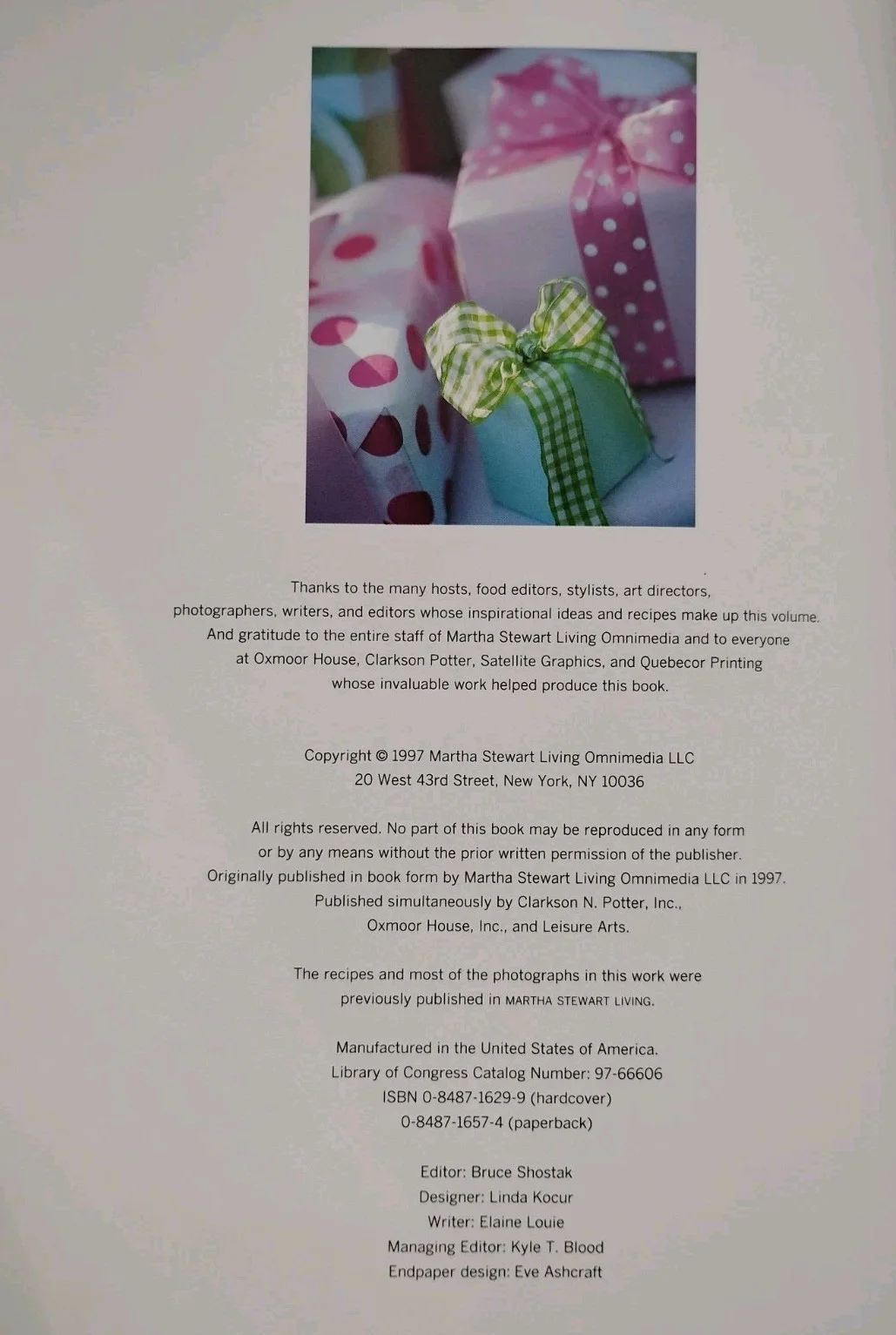 Martha Stewart — Martha Stewart Signed Great Parties Recipes Menus & Ideas For Perfect Gatherings, image 4