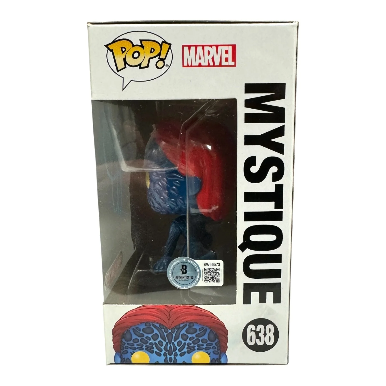Jennifer Lawrence — Jennifer Lawrence Signed Autograph X-Men Funko Pop 638 Beckett BAS Mystique, image 2