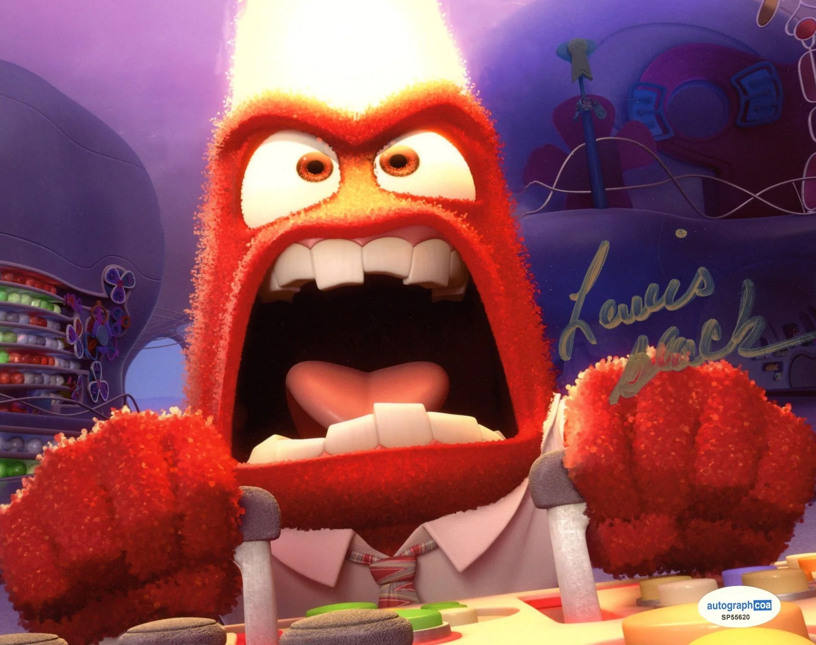 Lewis Black — Lewis Black "Inside Out" AUTOGRAPH Signed 'Anger' Autographed 8x10 Photo ACOA, изображение 2