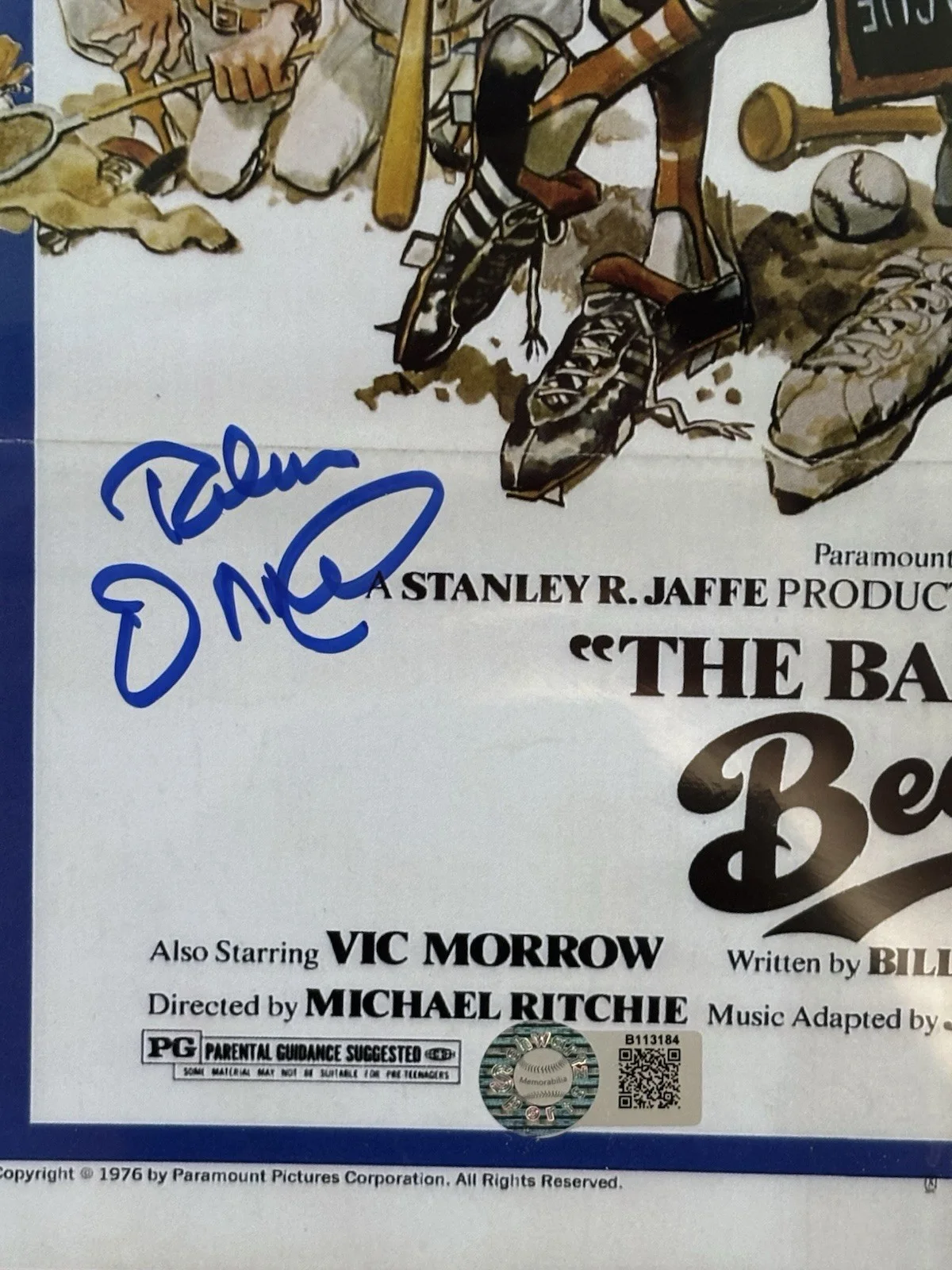Websites — Tatum O'Neal Signed Bad News Bears 11x17 Movie Poster Photo, Schwartz COA, изображение 2