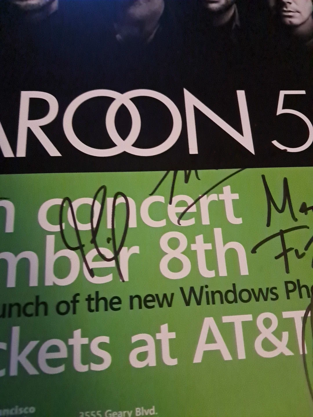 Amazing Maroon 5 Autographed Poster, image 4