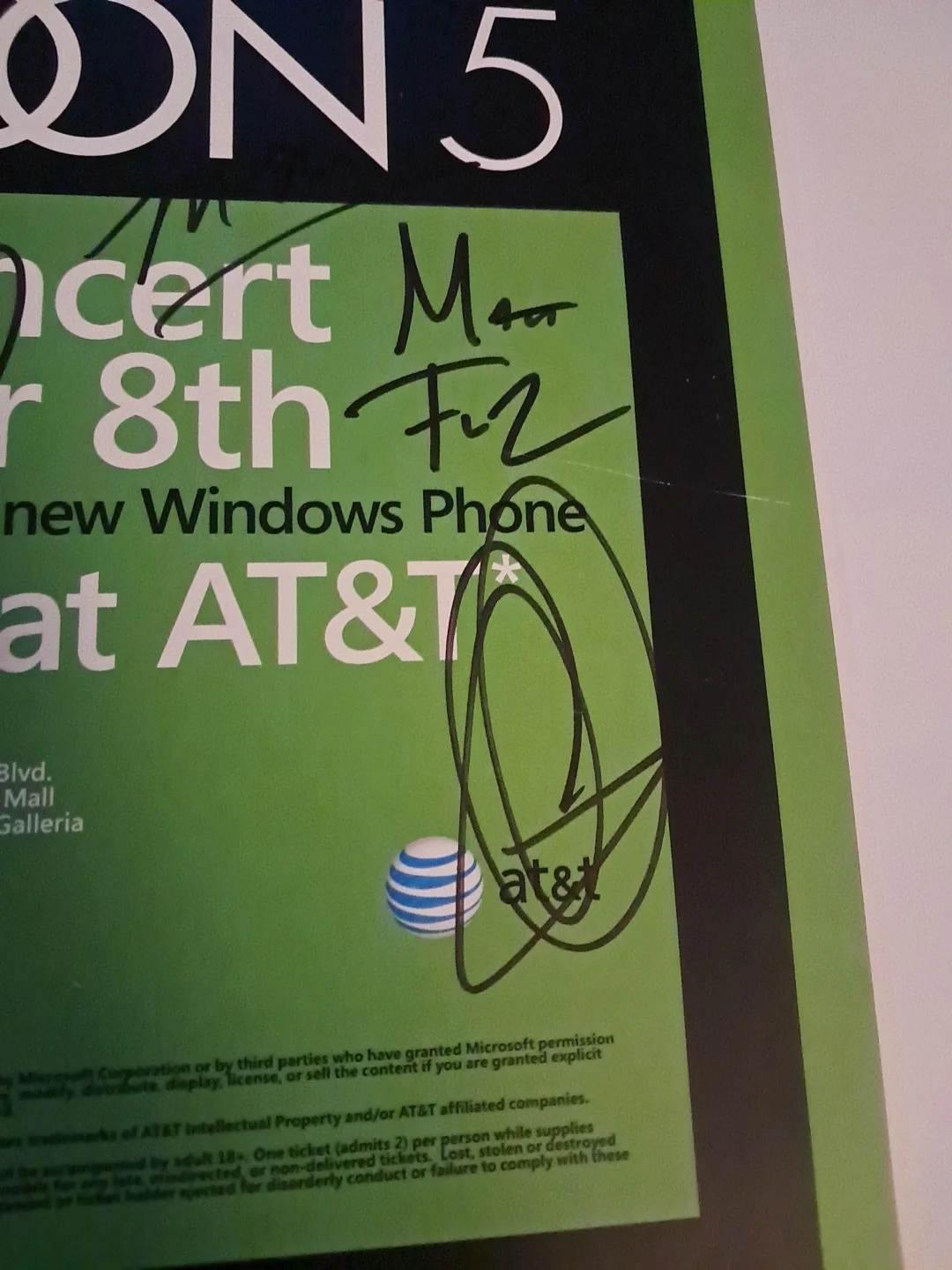 Amazing Maroon 5 Autographed Poster, image 5