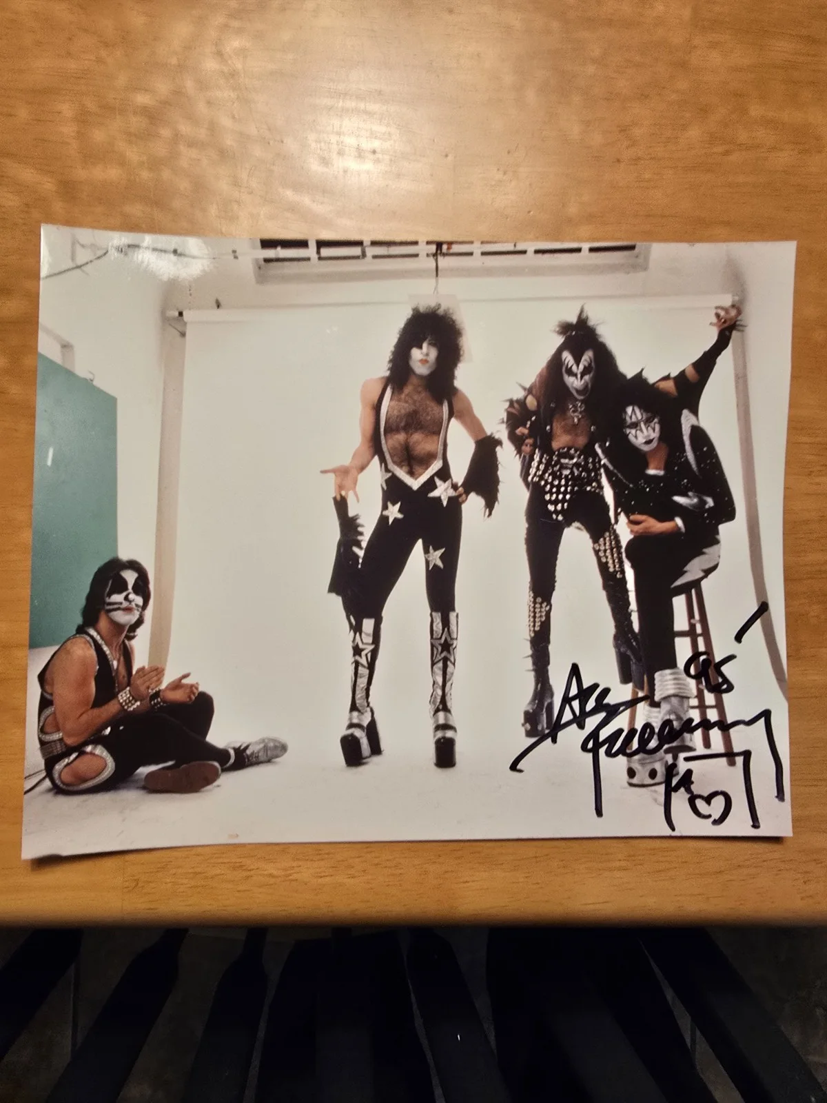 Ace Frehley Signed Kiss Photo 1995 Convention Autograph Destroyer Kiss Army 8x10, изображение 2