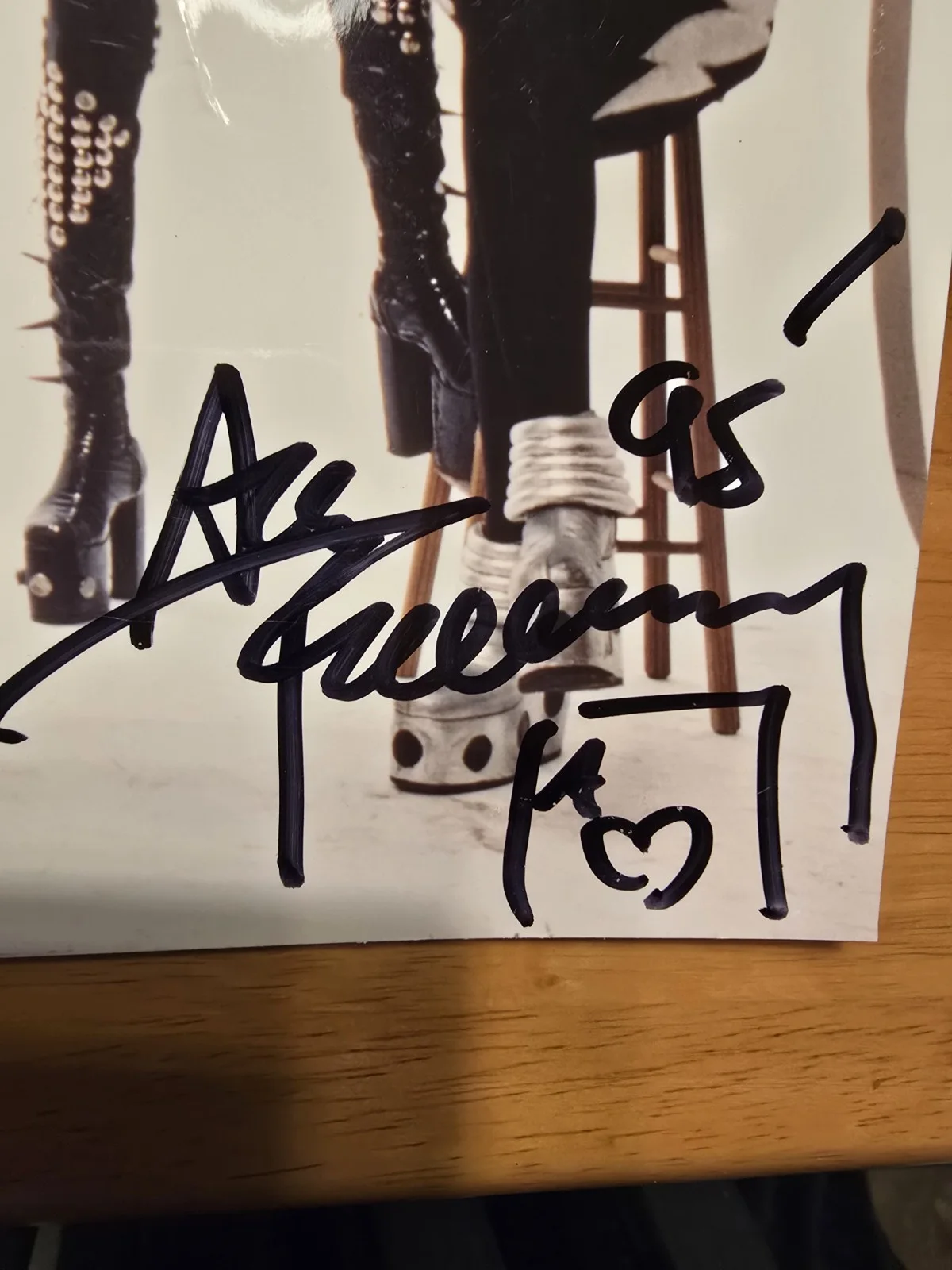 Ace Frehley Signed Kiss Photo 1995 Convention Autograph Destroyer Kiss Army 8x10, изображение 3