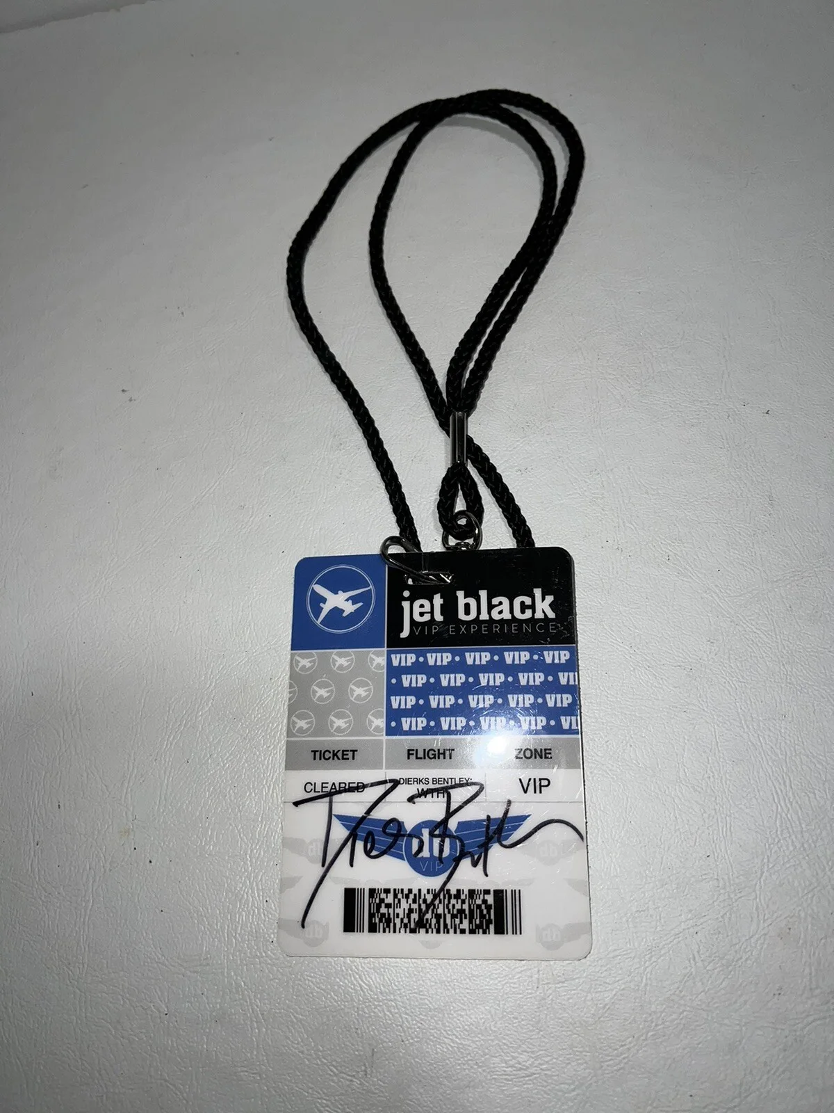 Dierks Bentley Signed Backstage Pass jet black vip experience, image 3