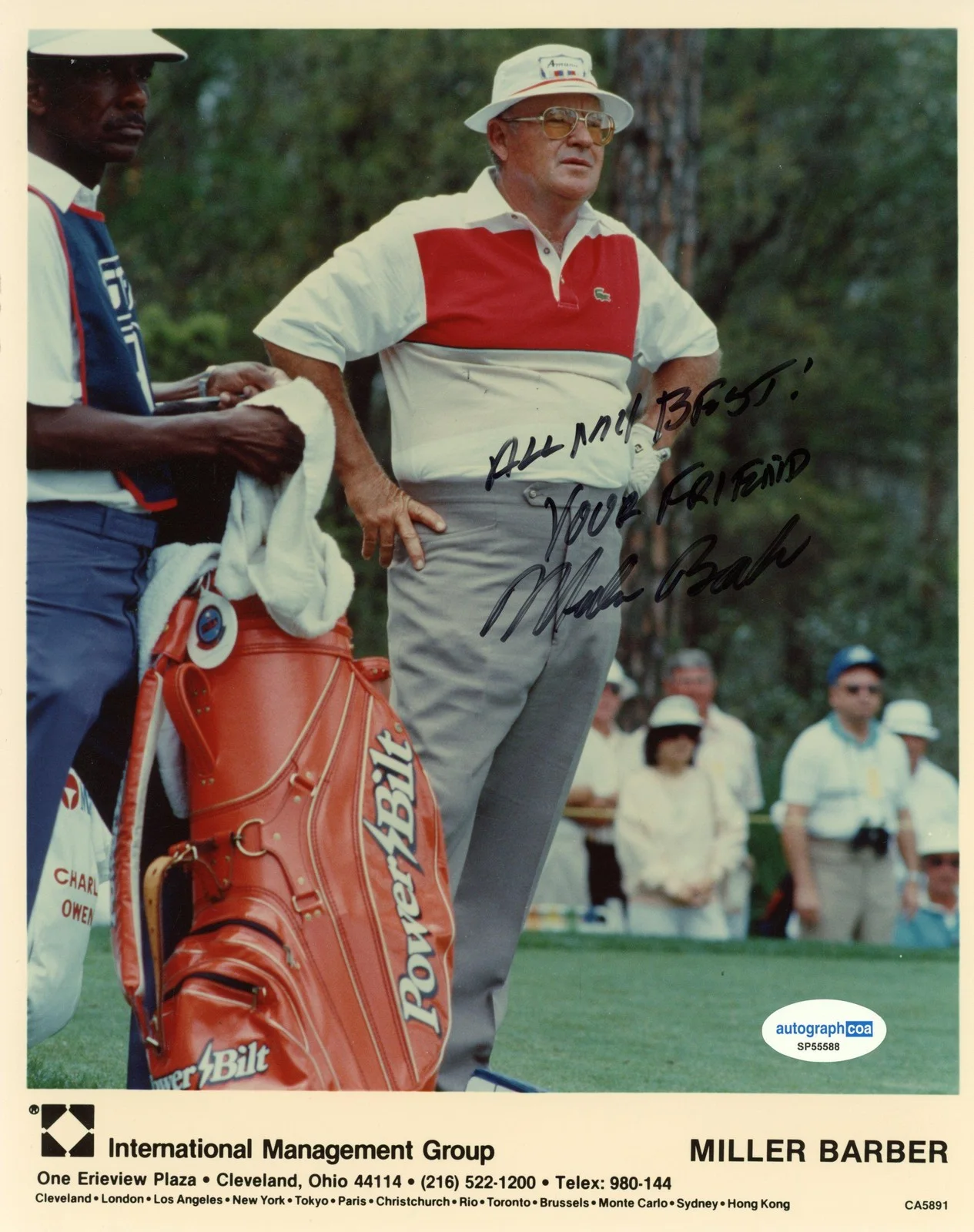 Miller Barber — Miller Barber AUTOGRAPH Signed PGA Golf Autographed 8x10 Photo ACOA, image 2