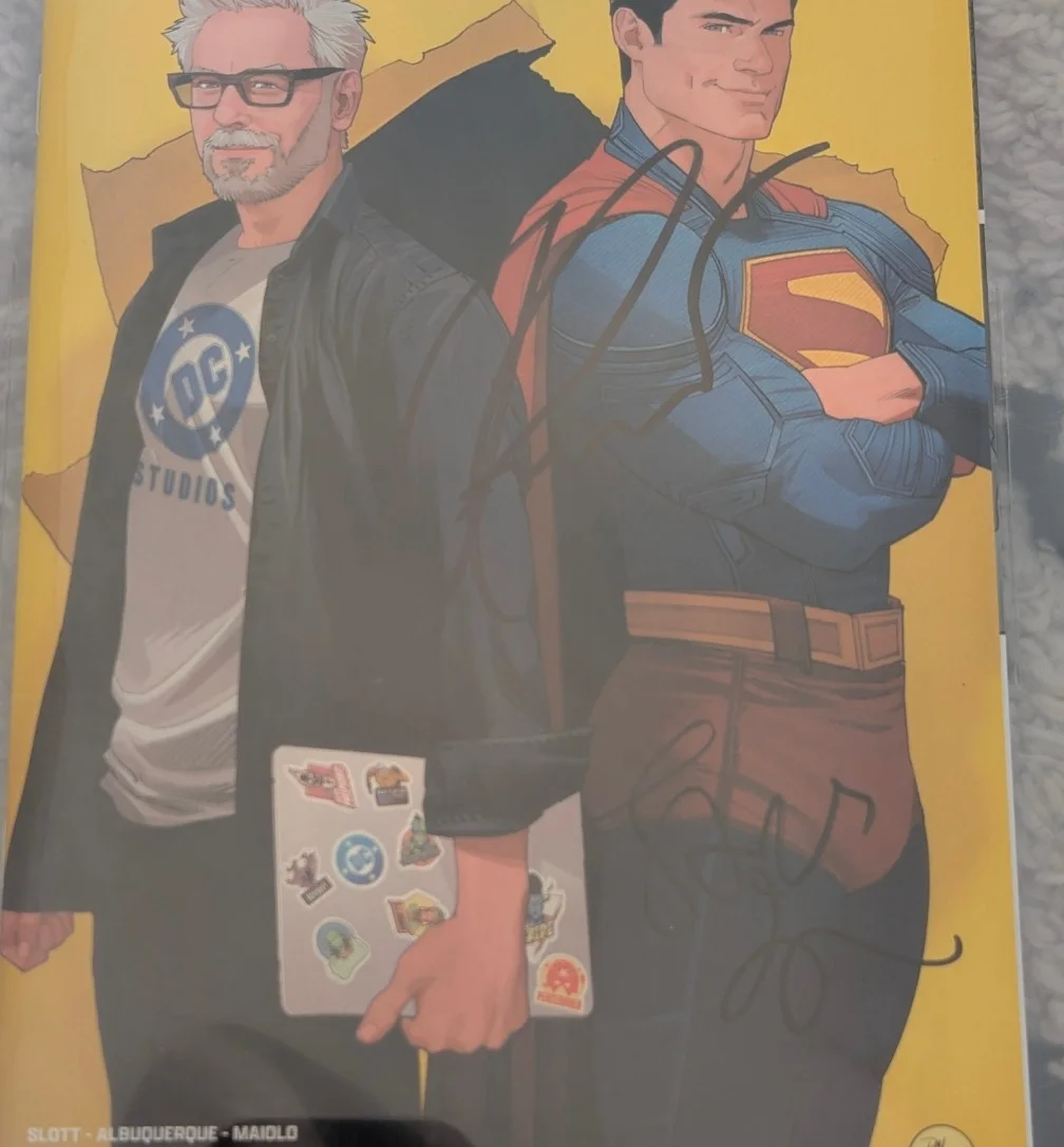 JAMES GUNN & DAVID CORENSWET signed SUPERMAN UNLIMITED Comic Book DC BECKETT Coa, image 2