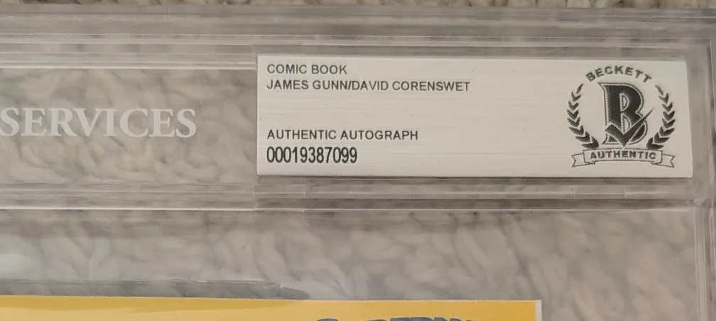 JAMES GUNN & DAVID CORENSWET signed SUPERMAN UNLIMITED Comic Book DC BECKETT Coa, image 3