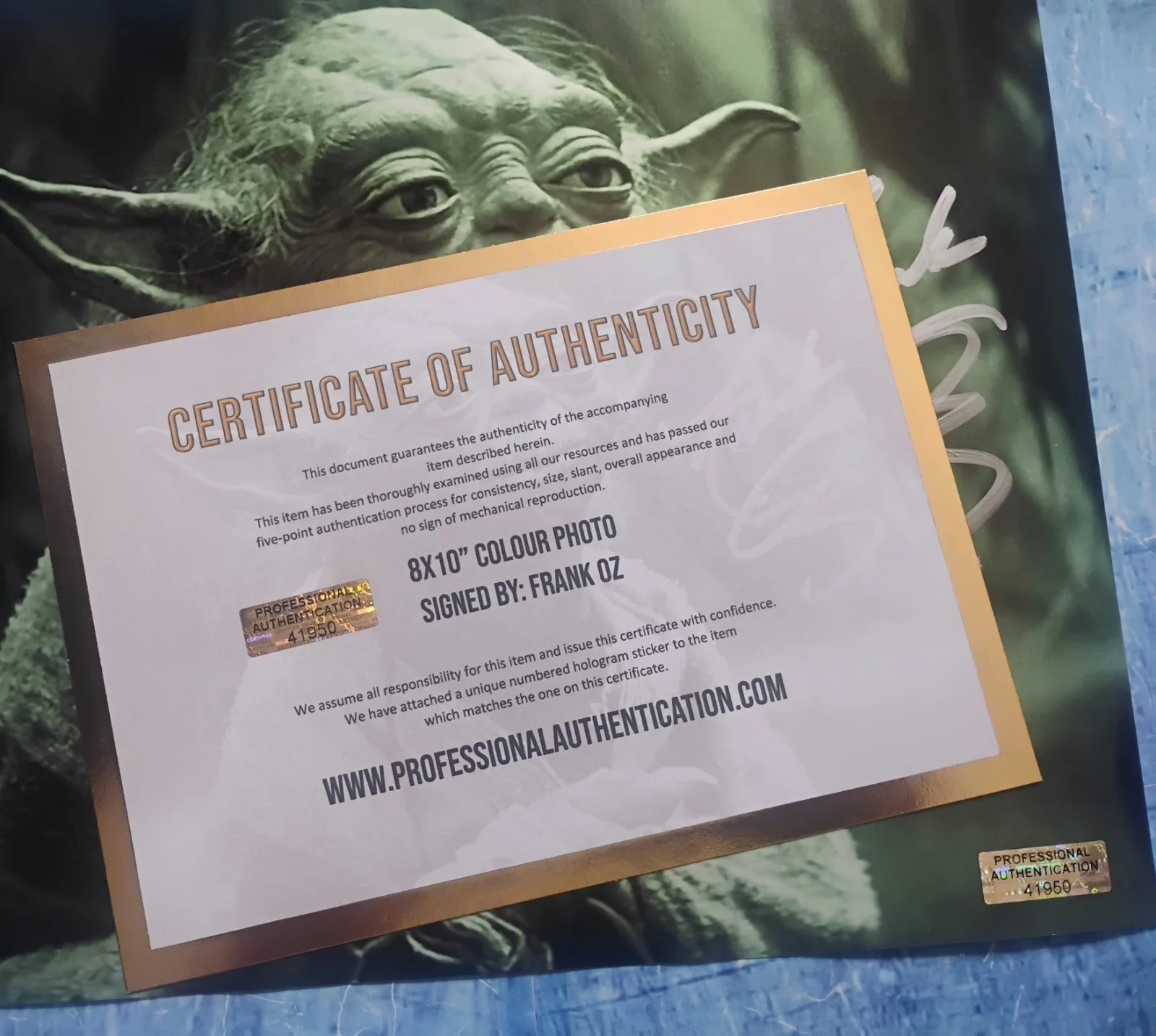 Frank Oz Hand Signed Autograph 8x10 Photo COA Star Wars NO US TARIFFS, image 4