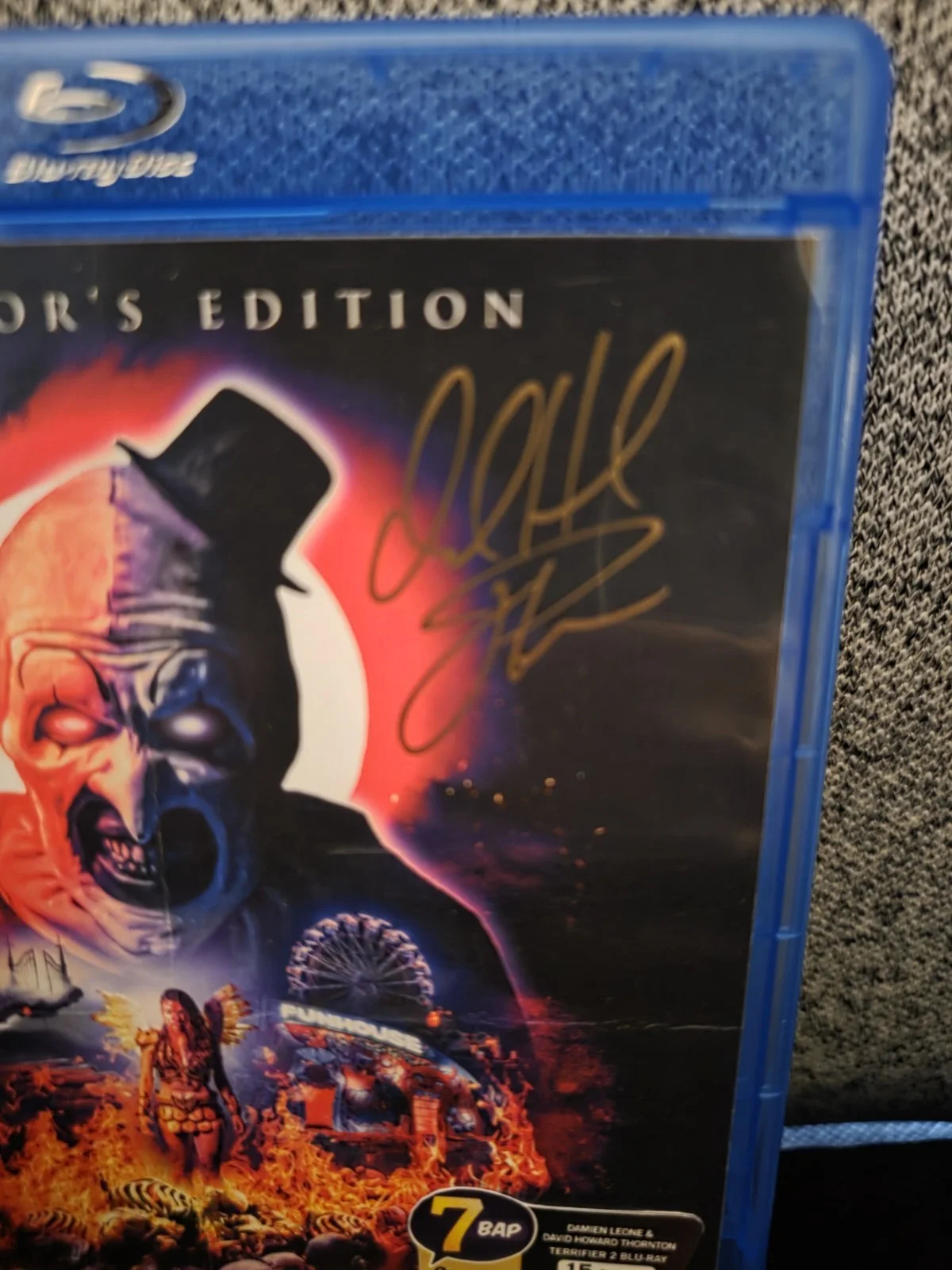 David Howard Thornton, Damen Leone — Terrifier 2 Signed Blu-ray Damen Leone/David Howard Thornton JSA/7bap LE 1/15!, image 3