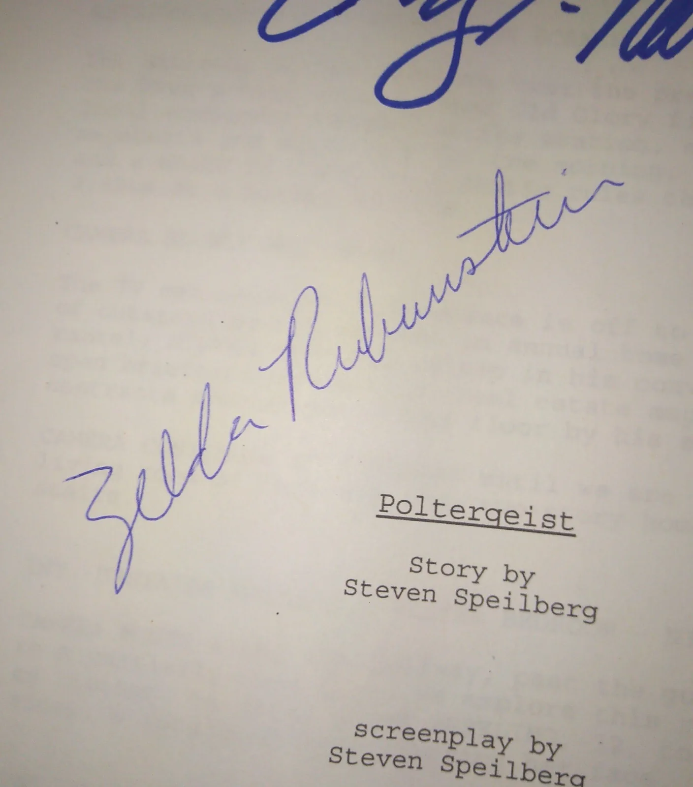 Poltergeist 3x Cast Hand Signed Script COA Zelda Rubinstein NO US TARIFF, image 4