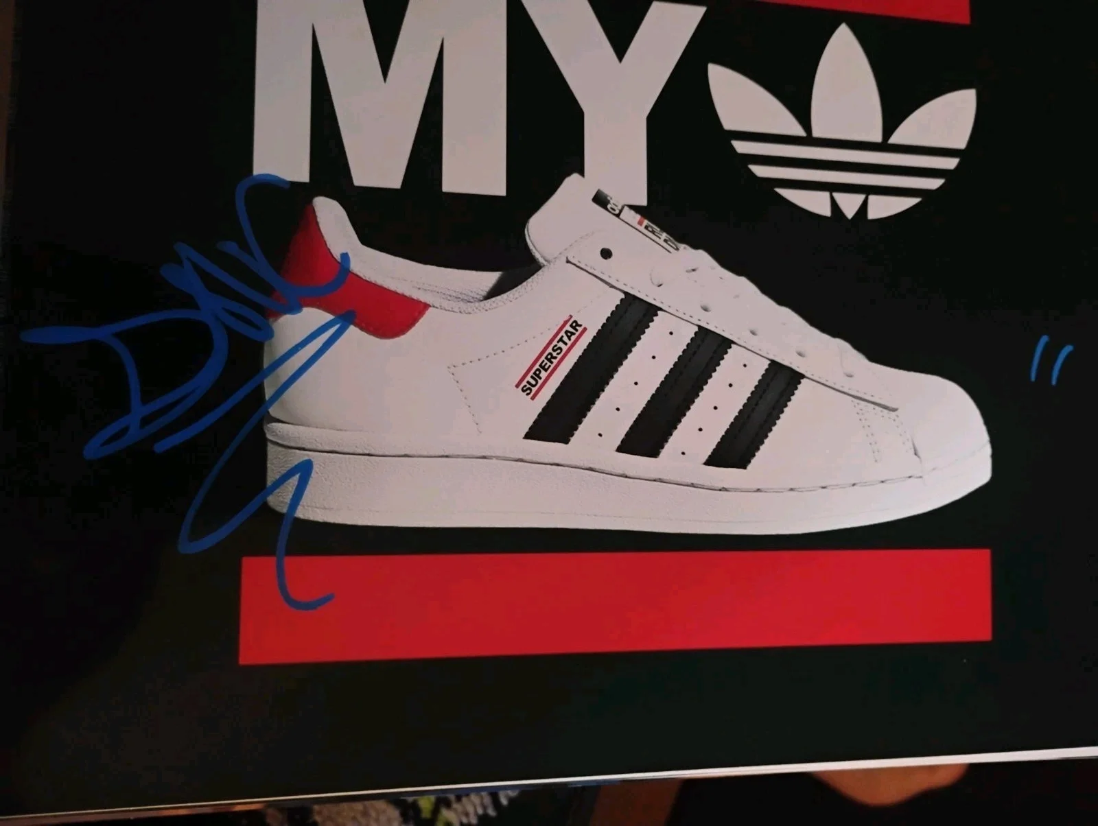 RUN DMC RAP HIP HOP ICON DARYL MCDANIELS LEGEND SIGNED MY ADIDAS 8X10 PHOTO RARE, изображение 2