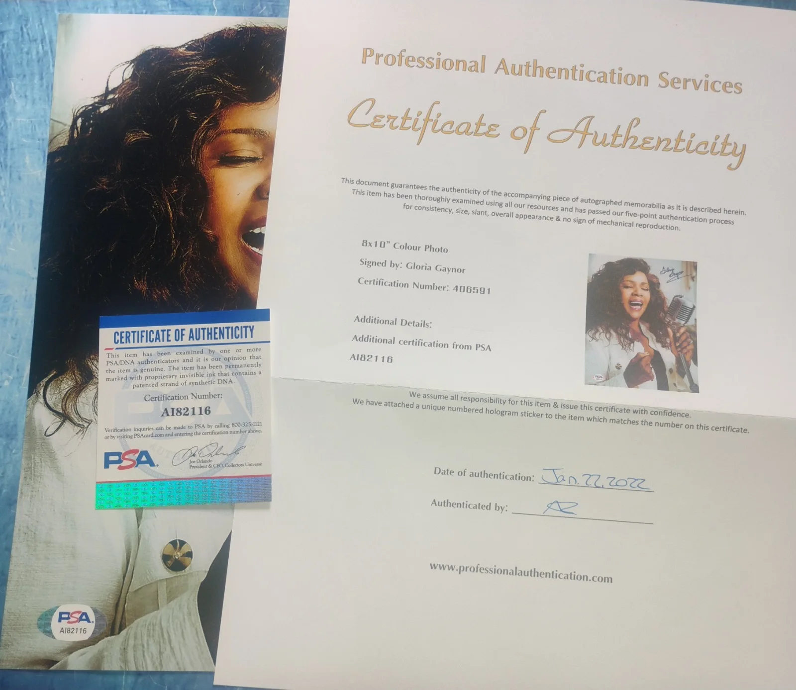 Gloria Gaynor Hand Signed Autograph PSA COA 8x10 Photo NO US TARIFF, изображение 4