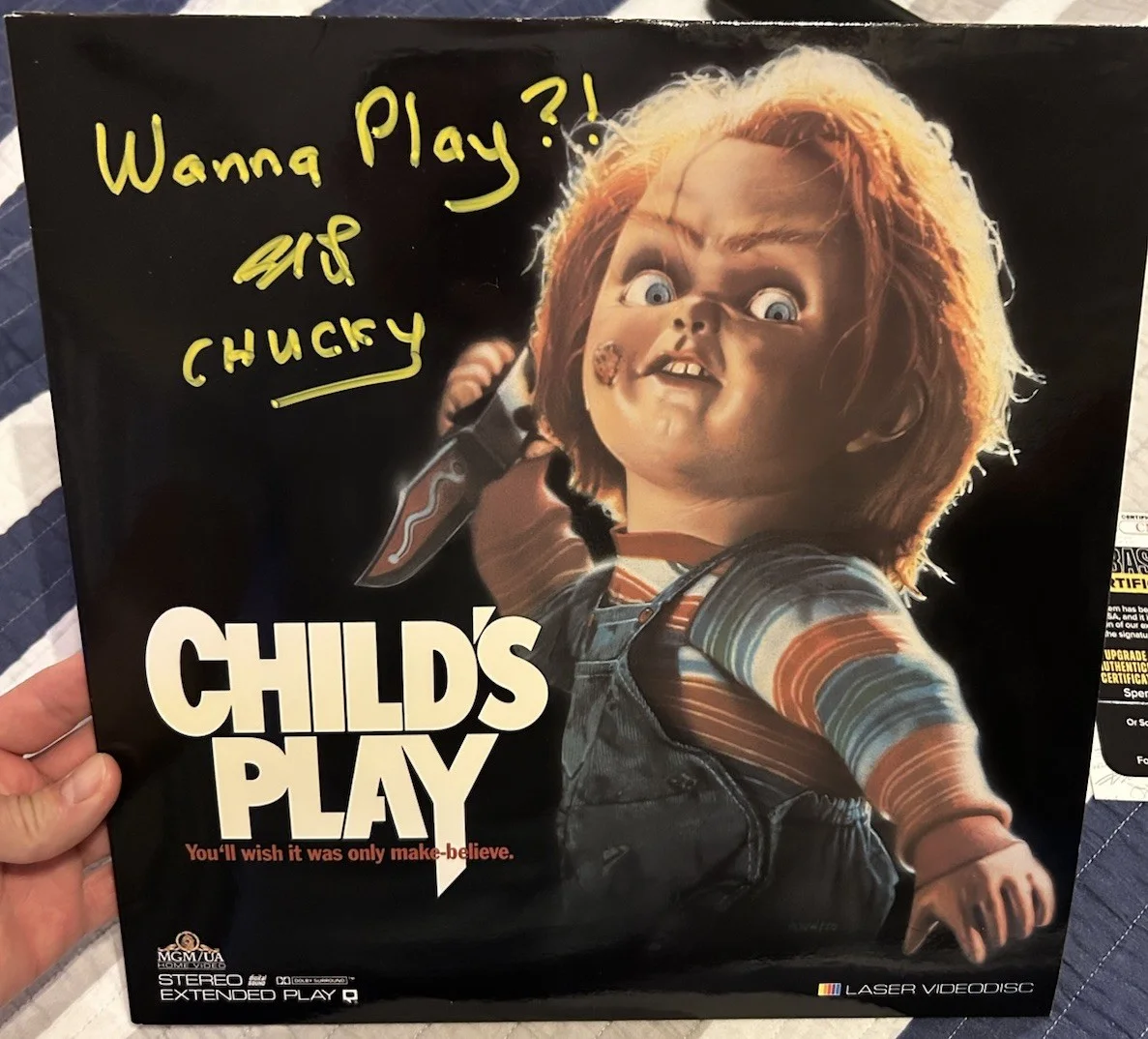 Brad Dourif — Brad Dourif Child's Play Chucky Signed Laserdisc Horror Movie JSA COA Autograph, image 2