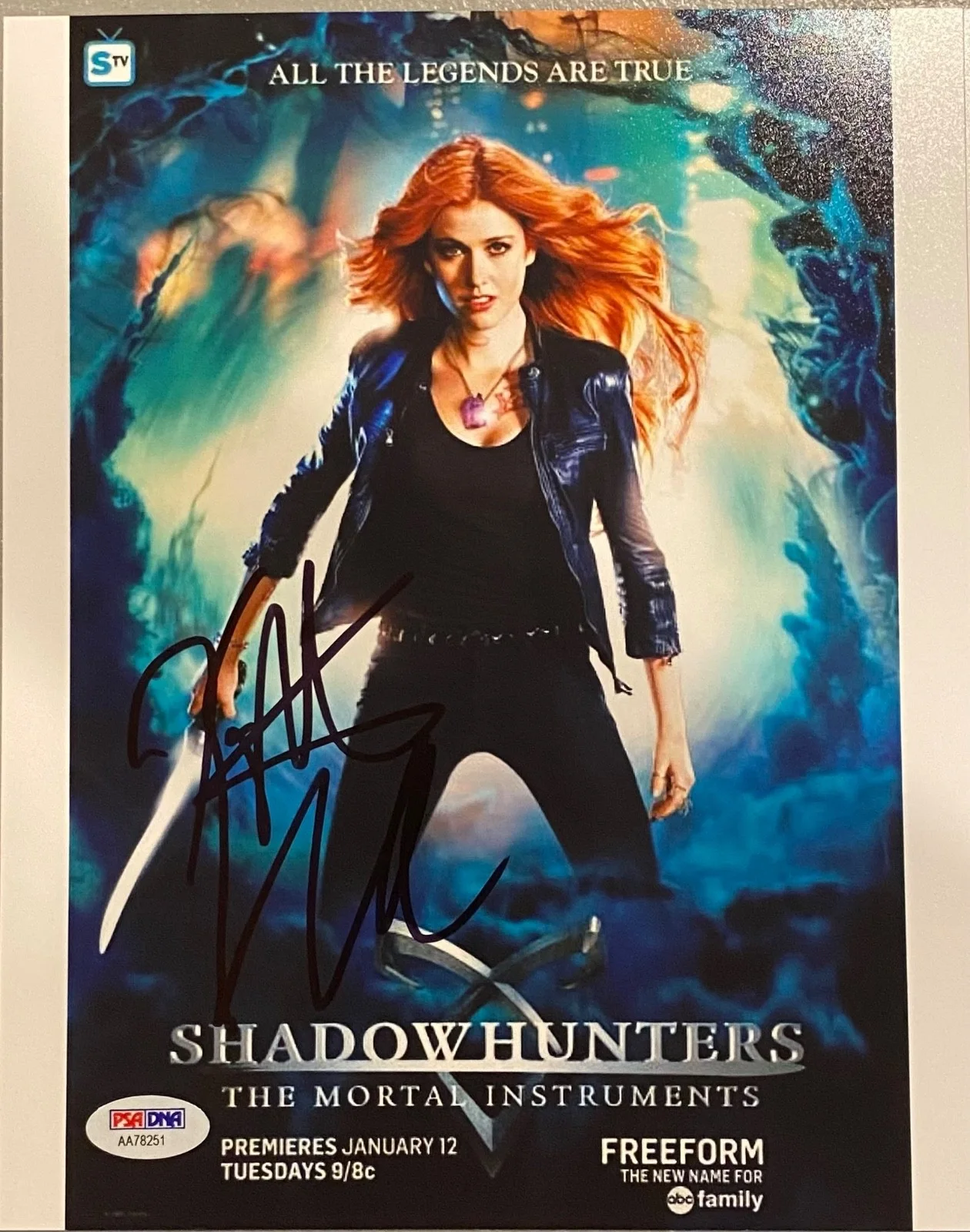 PSA SET 3 MORTAL INSTRUMENTS SHADOWHUNTERS Signed 8” X 10” MCNAMARA SHERWOOD + 1, image 2