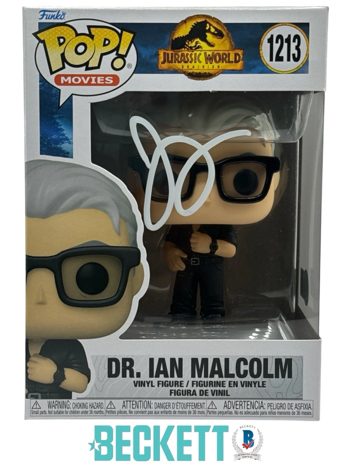 Jeff Goldblum — Jeff Goldblum Autograph Signed Jurassic World Dr. Ian Malcom Funko Pop Beckett