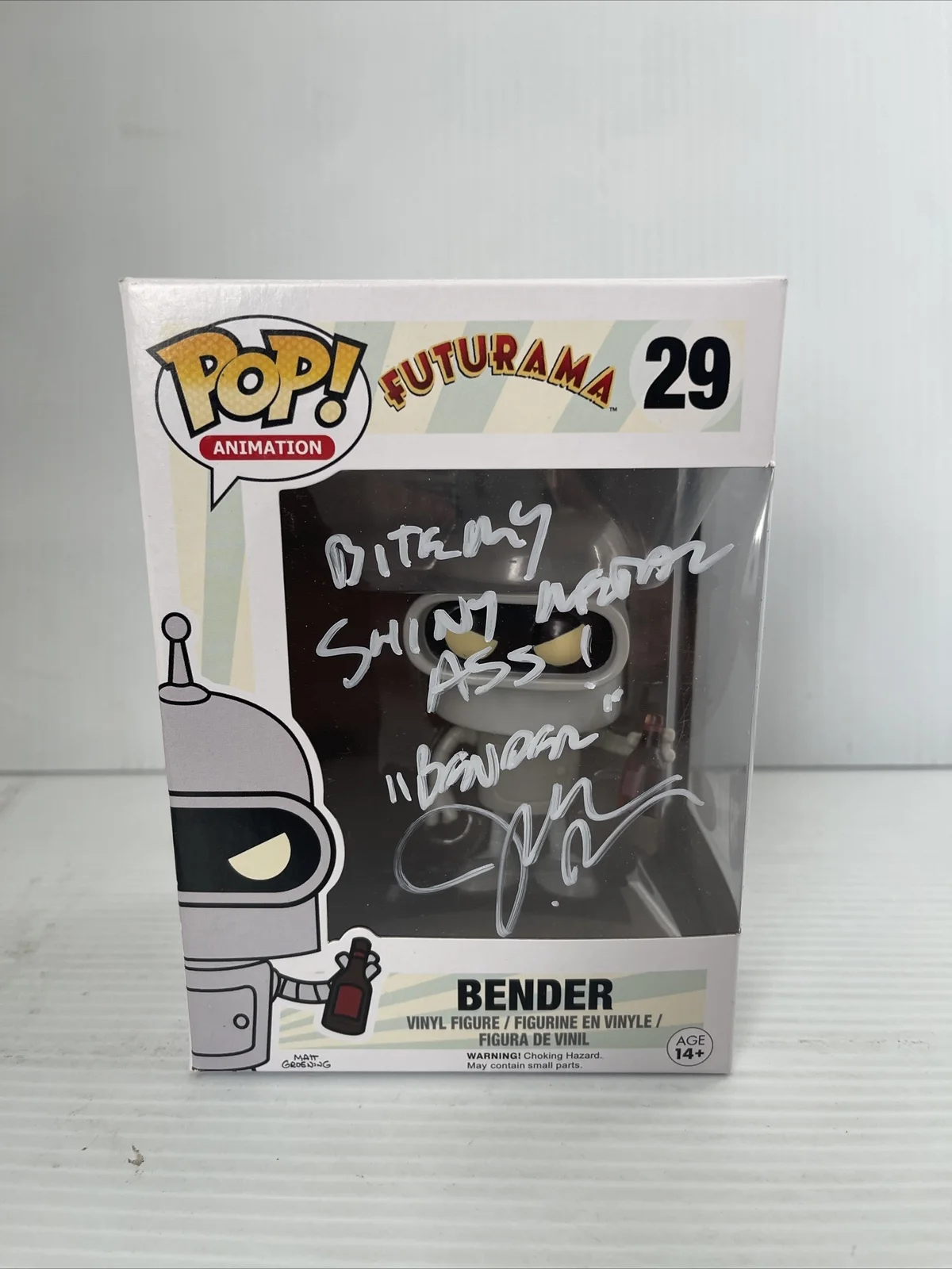 John Dimaggio — John DiMaggio Signed Autographed Bender Futurama Funko Pop 29 JSA COA 2, image 2