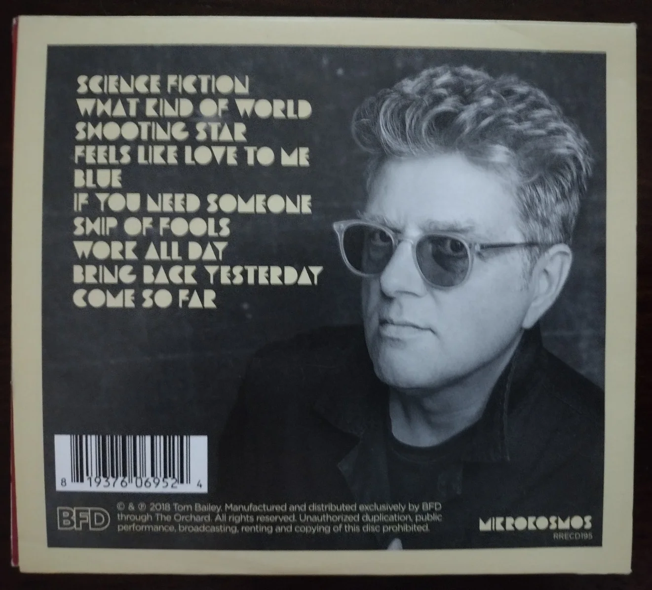 Tom Bailey (Thompson Twins) Signed Science Fiction CD, image 2