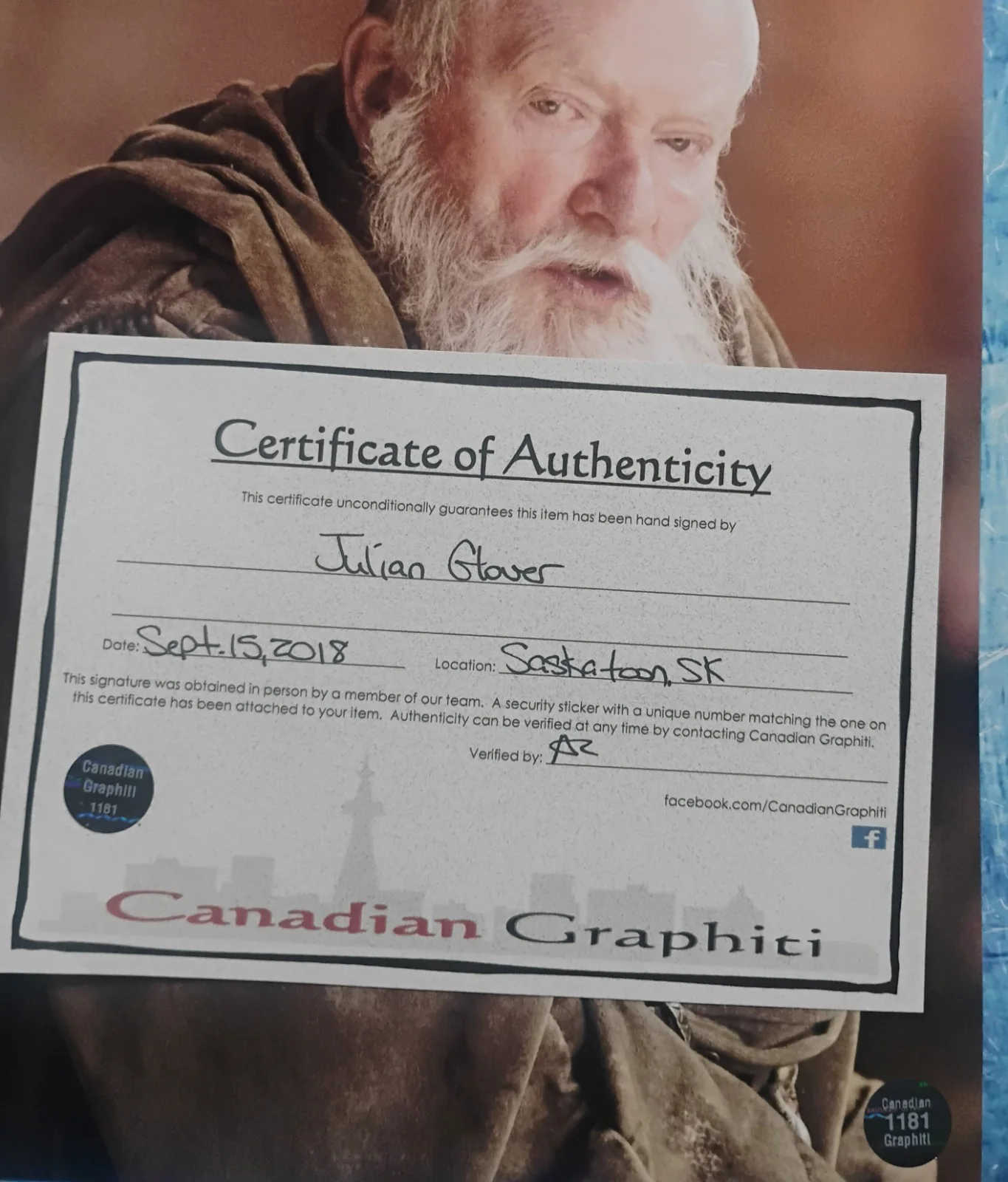 Julian Glover Hand Signed 8x10 Photo COA Game Of Thrones NO TARIFFS, изображение 4