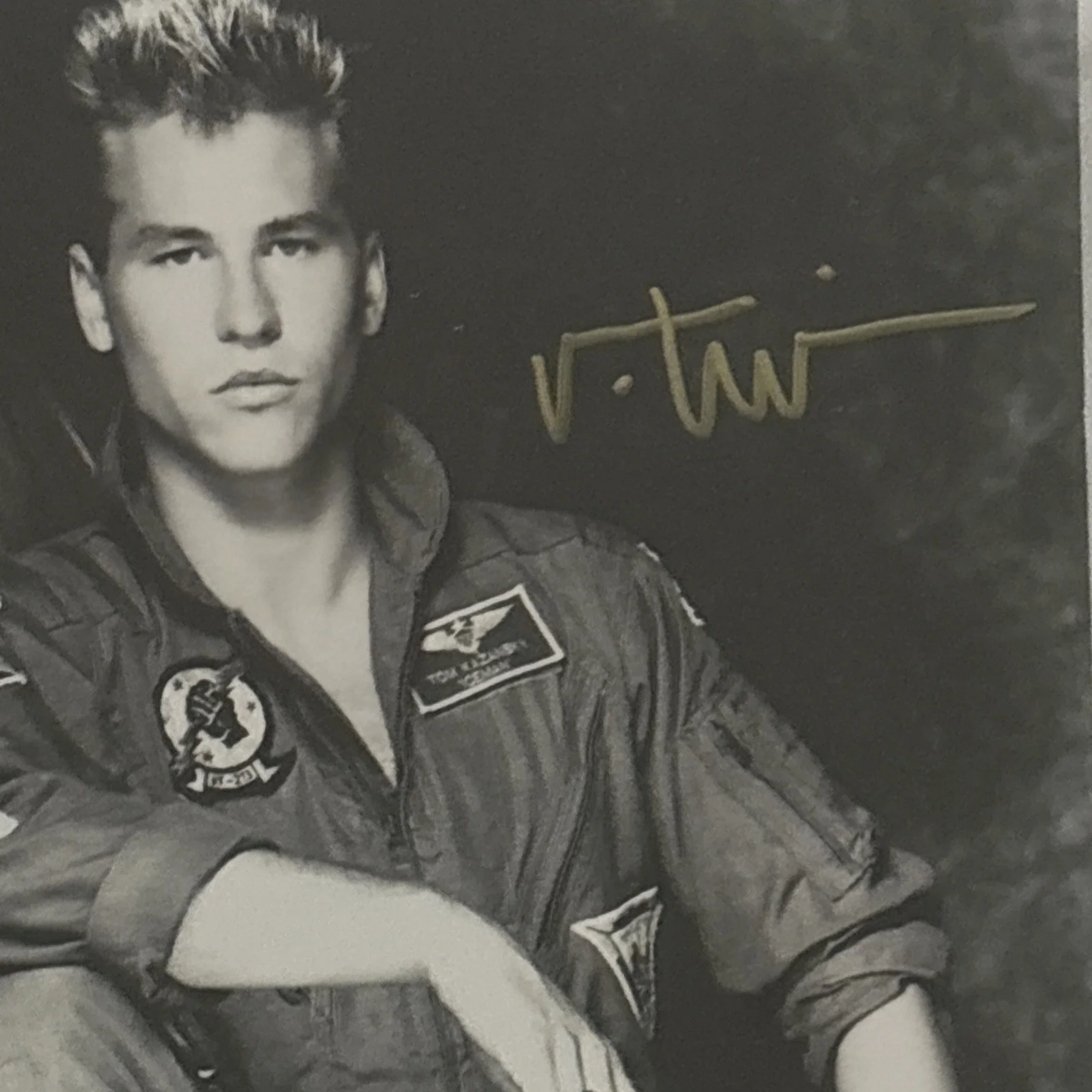 Val Kilmer — Val Kilmer Signed TOP GUN Autographed 8x10 Photo Beckett BAS COA Rare Gold, изображение 2