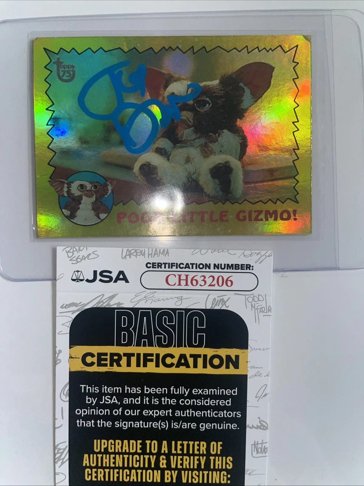 joe dante — Director Joe Dante Signed Gremlins Card #84 2013 Topps JSA COA Fair Condition