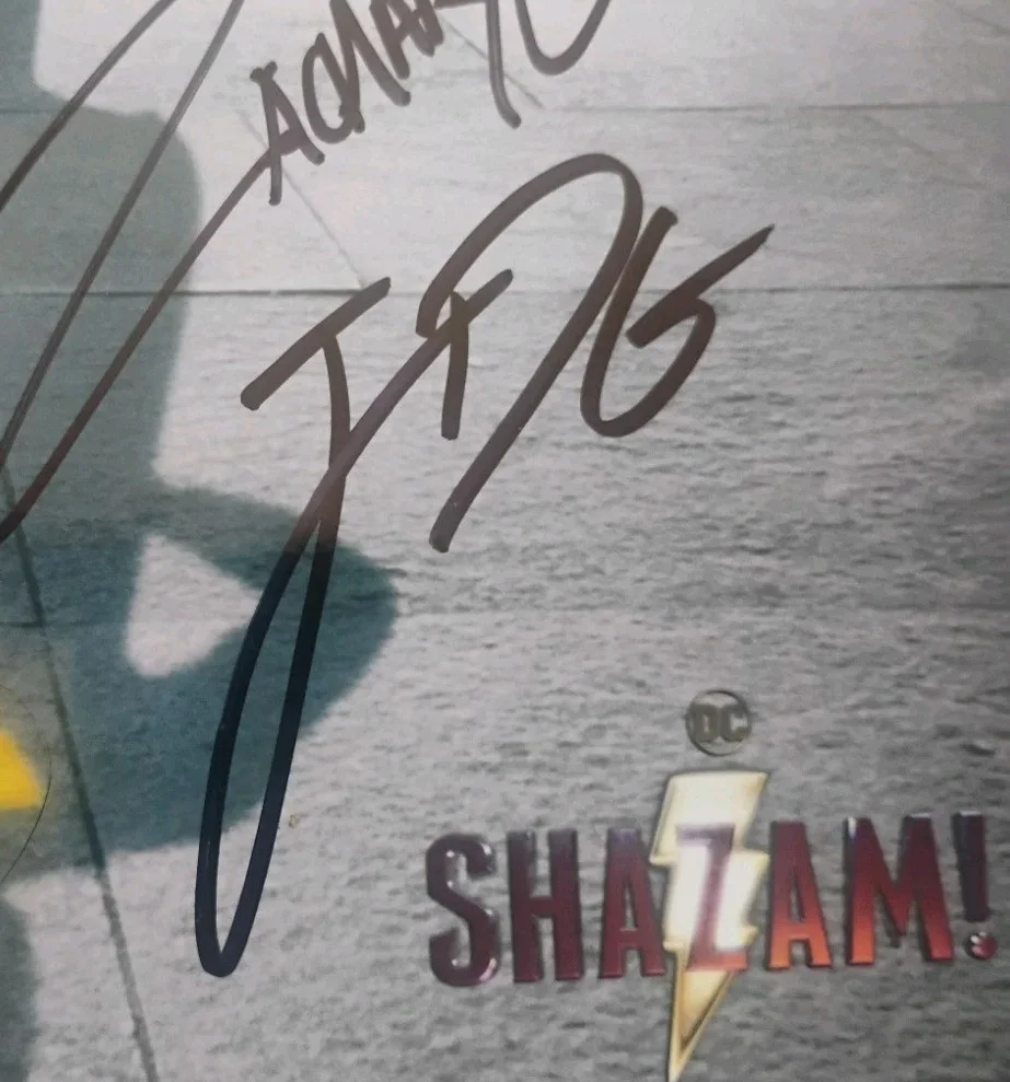 Shazam Cast Hand Signed Photo COA Jack Dylan Gazer, Zach Levi NO US TARIFFS, image 5